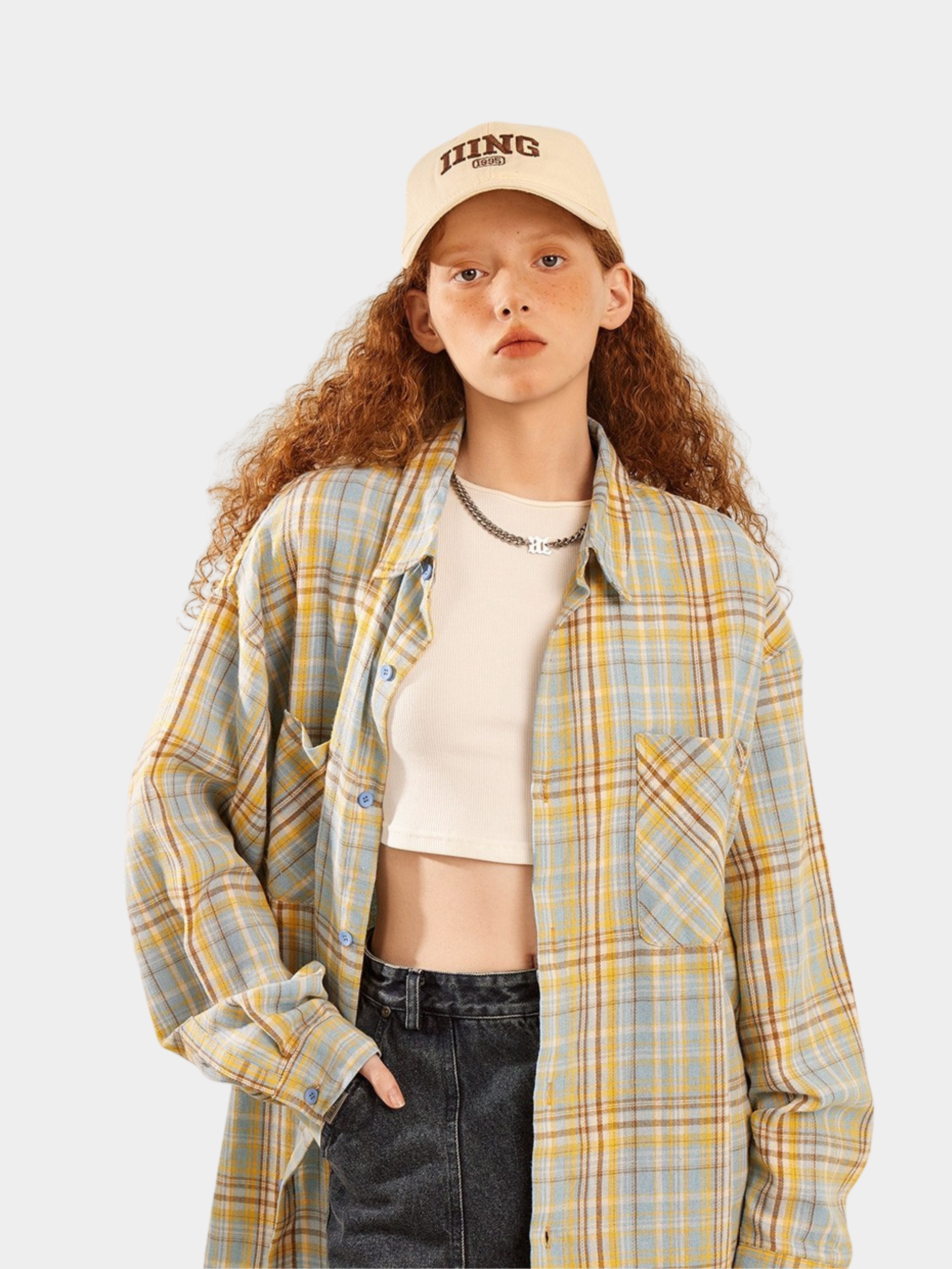 Ironmist - Unisex Brushed Plaid Long Sleeve Shirt