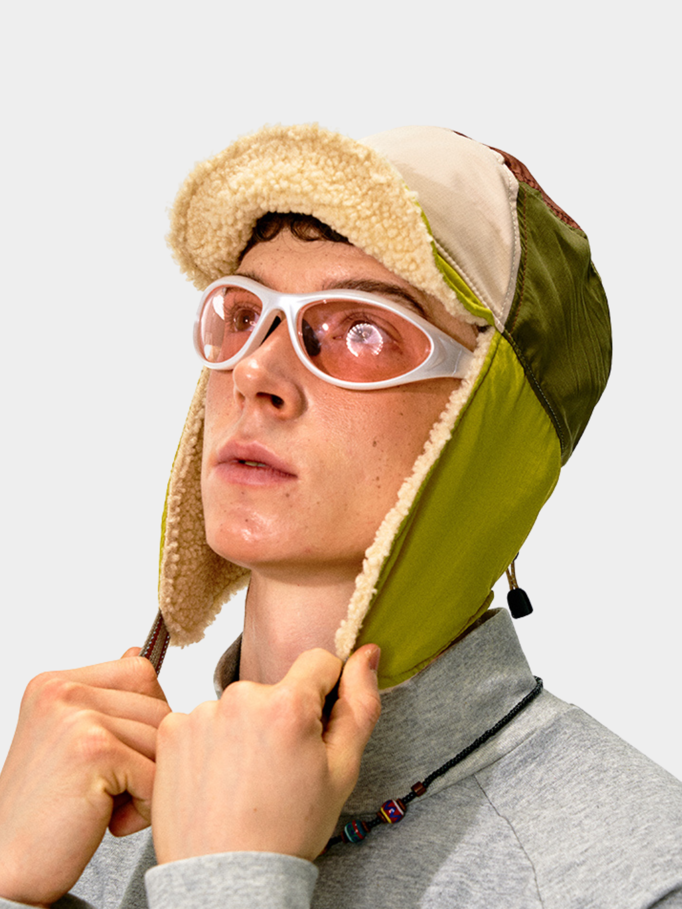 Moonlark - Colorblock Extra Warmth Sherpa-Lined Earflap Hat