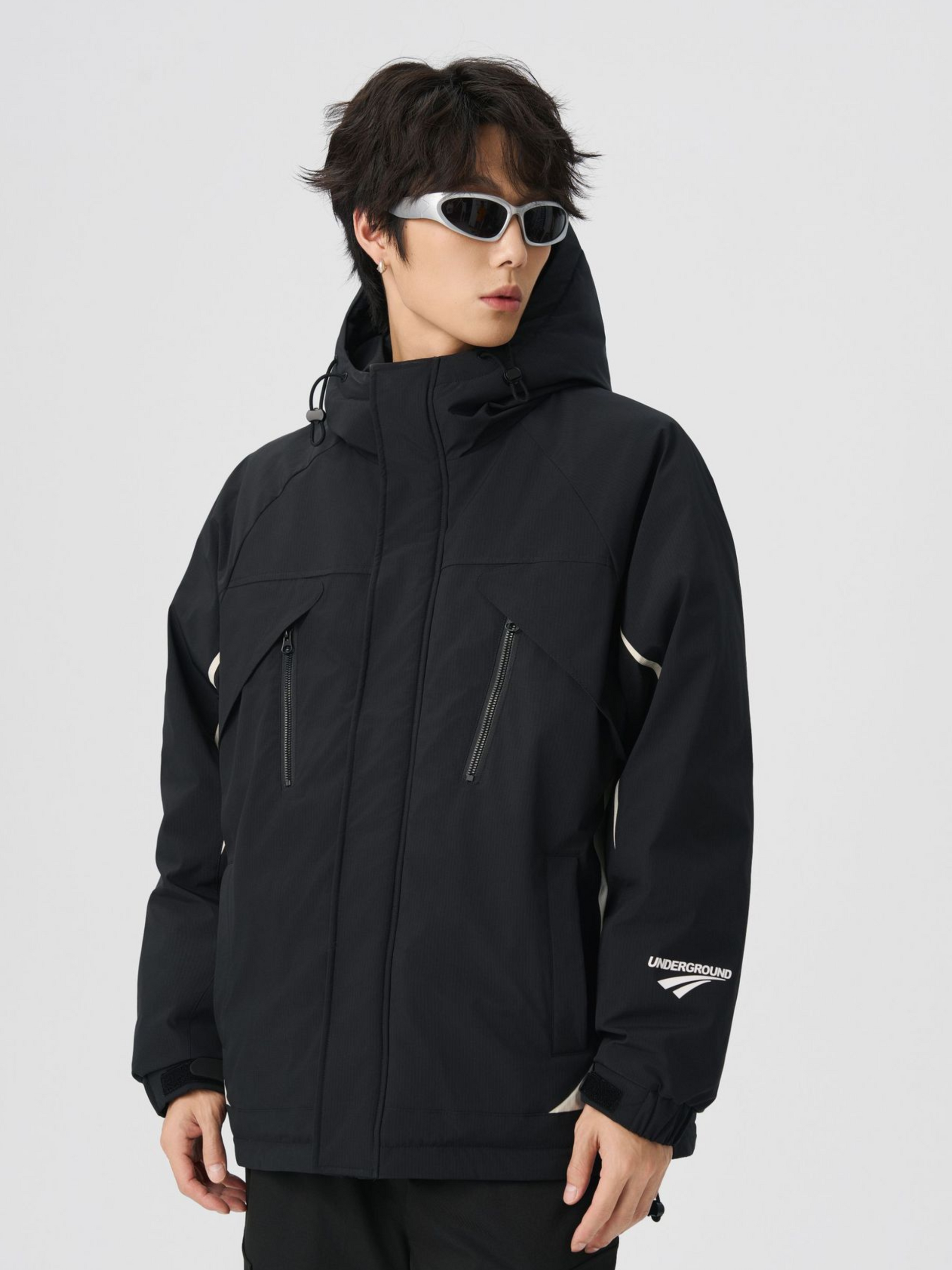 BluffPort - Unisex 90% White Duck Down Oversized Hooded Down Jacket GONGGAR SPORTS