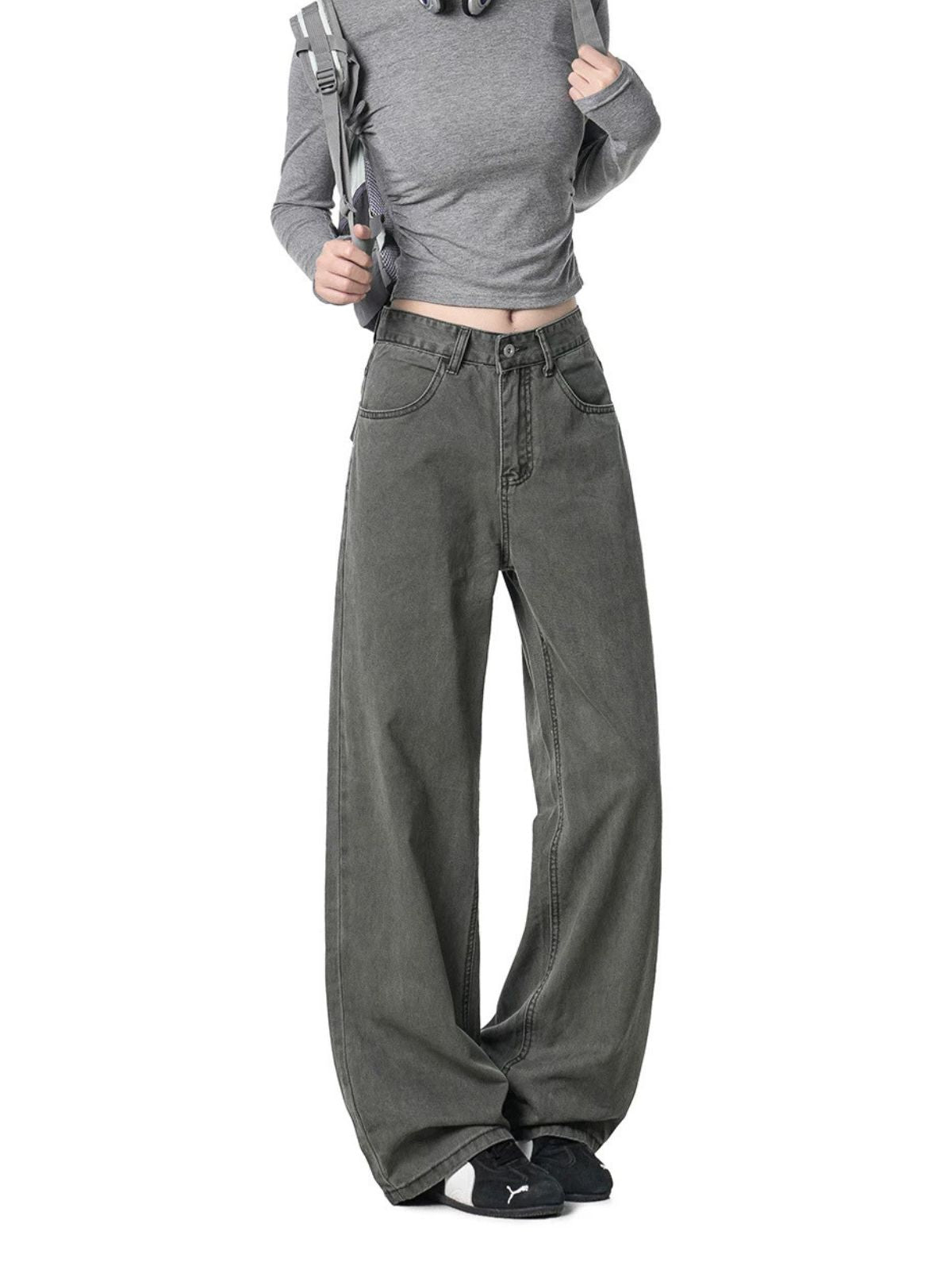 Gloomstep - Women's Abrasion-Resistant Wide-Leg Cargo Pants