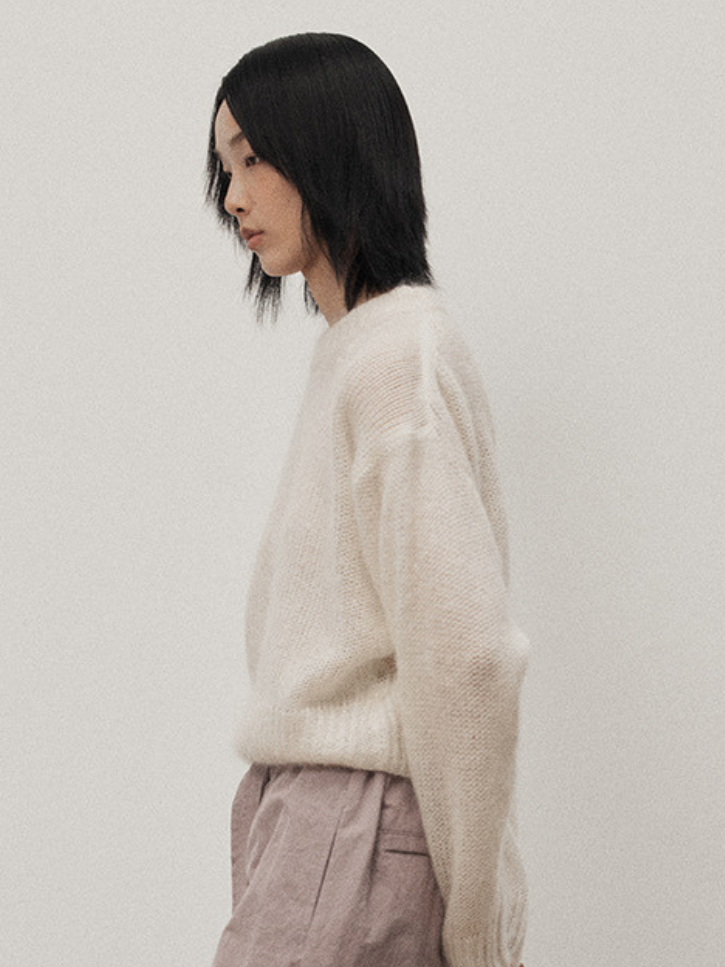 Ashzone - Women's Crewneck Wool & Mohair Pullover Sweater