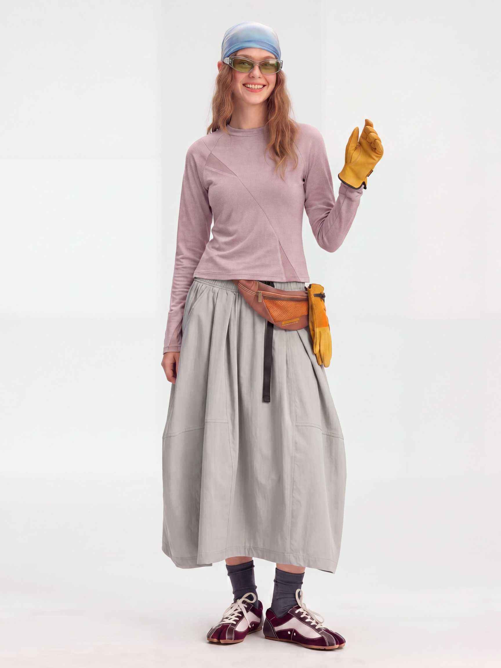 LightLull - Women's UPF50+ Quick-Dry Utility Belt Midi Skirt