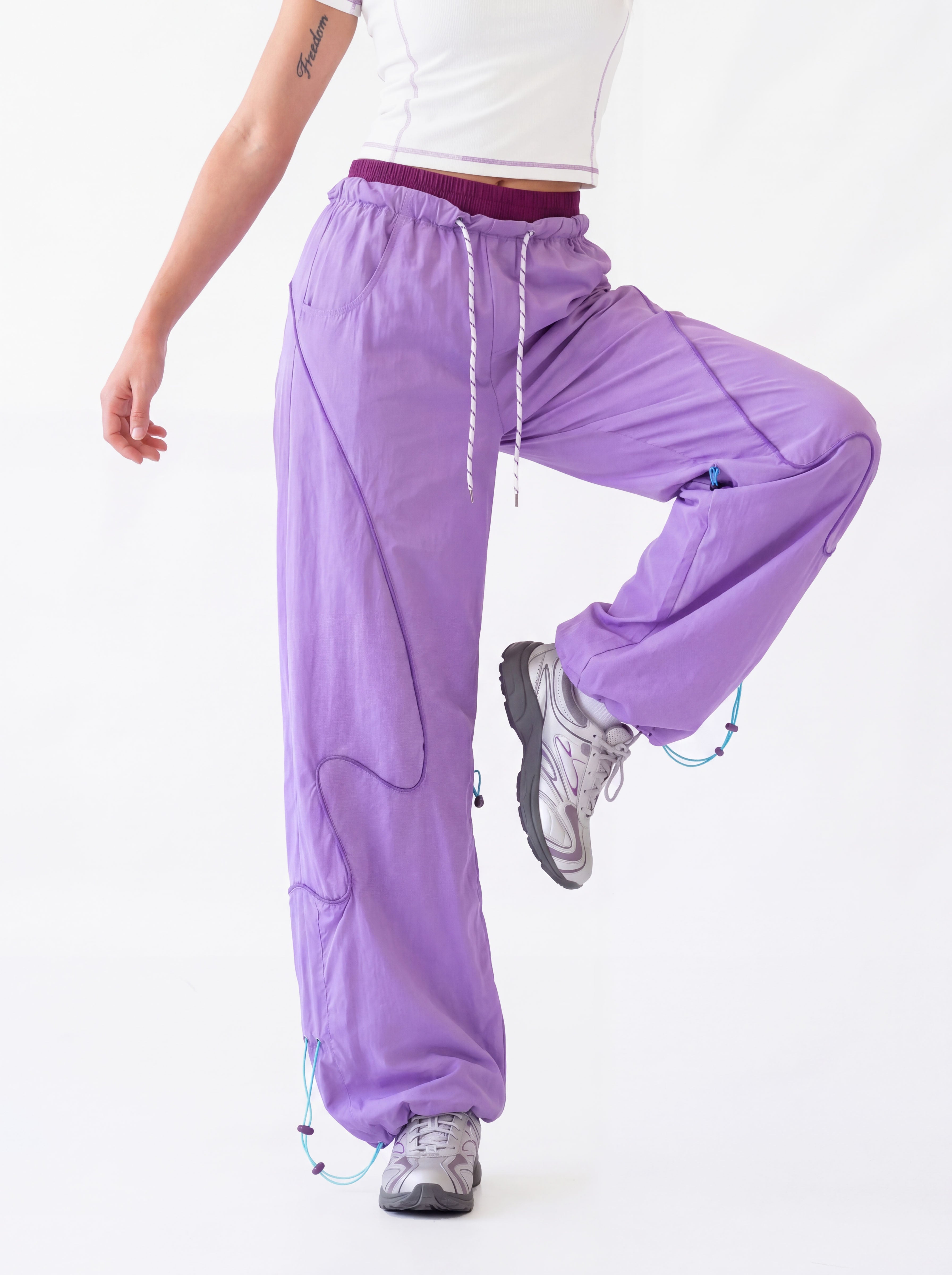 Bulwark - Women's Double-Waist Wide-Leg Parachute Pants