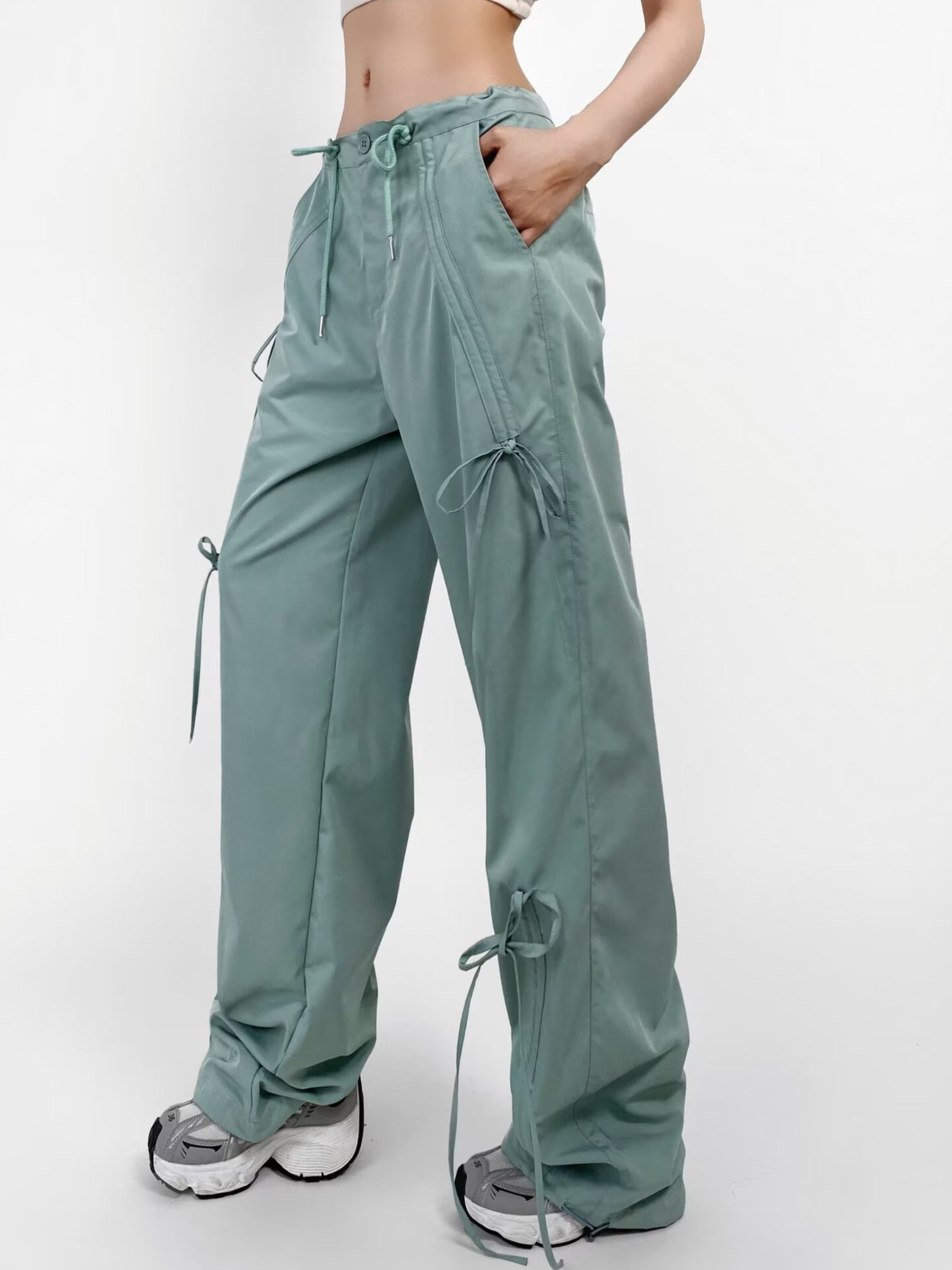 WolfBoard - Women's Bow-Tie Drawstring Quick-Dry Cargo Pants