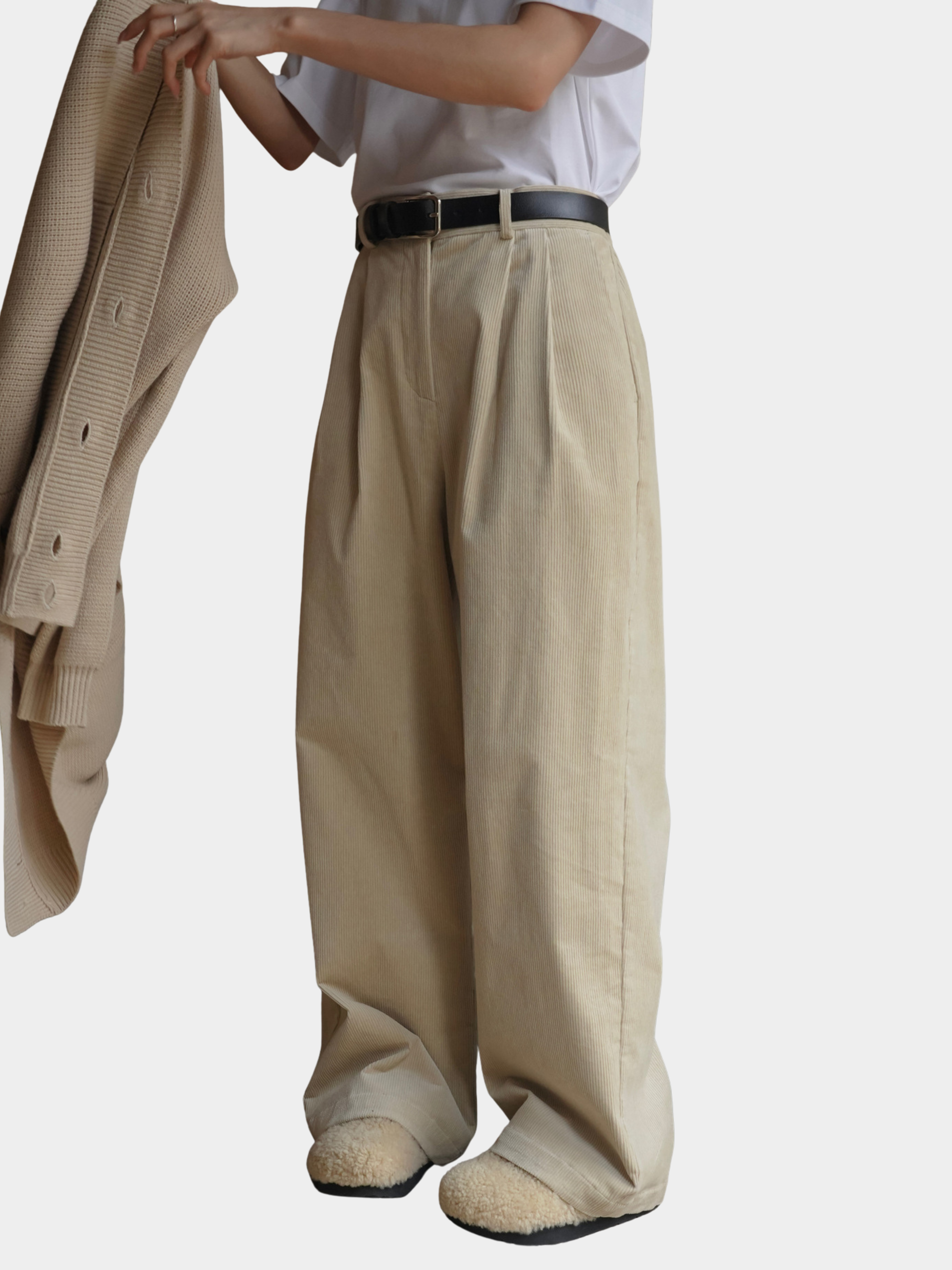 Alpine - Women's Corduroy Wide-Leg Straight Pants