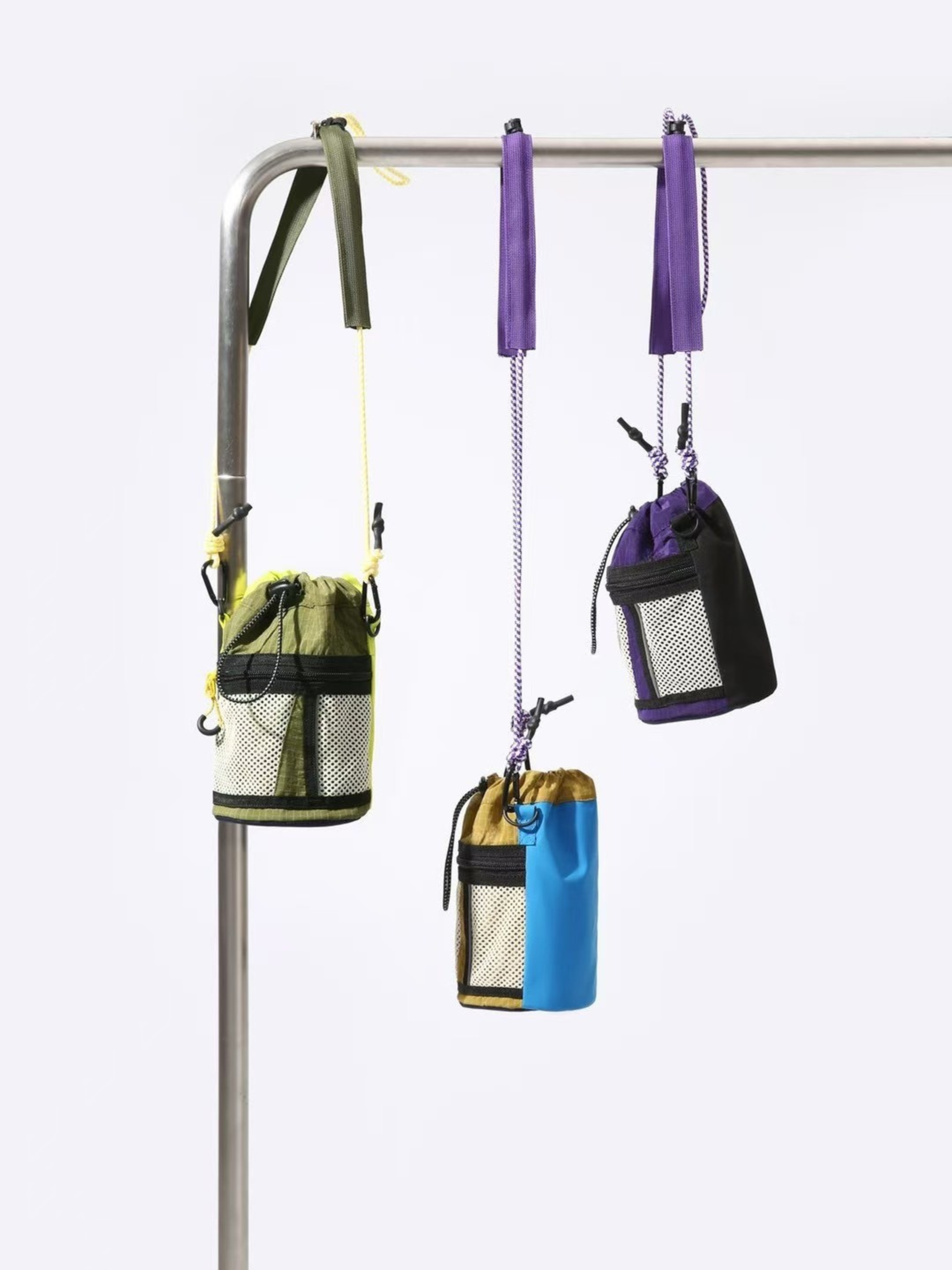 Driftnest - Water-Repellent Colorblock Bucket Shoulder Bag