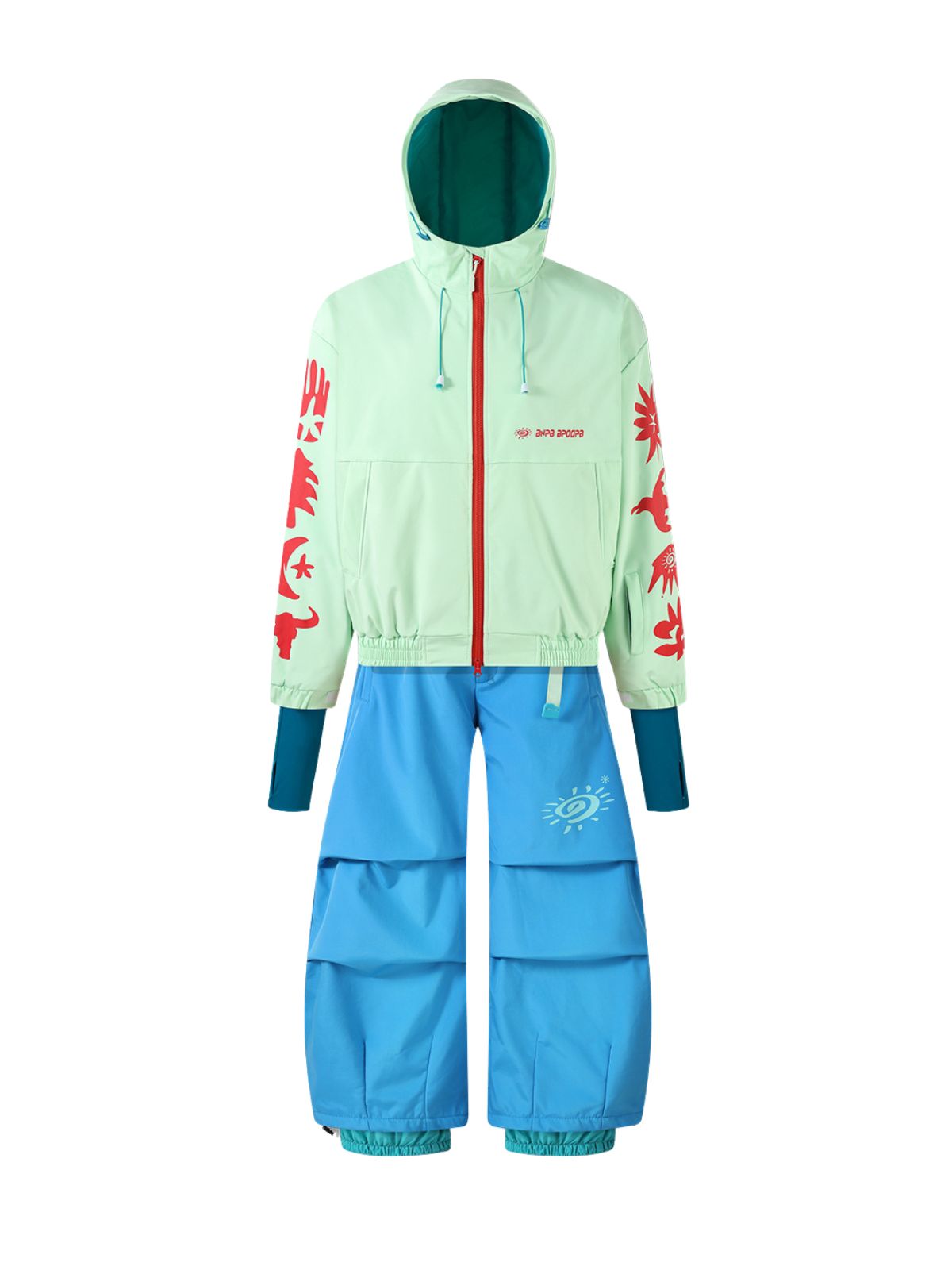 AshHearth - Unisex 5K Waterproof 3-Layer Ski Jacket & Pants Set