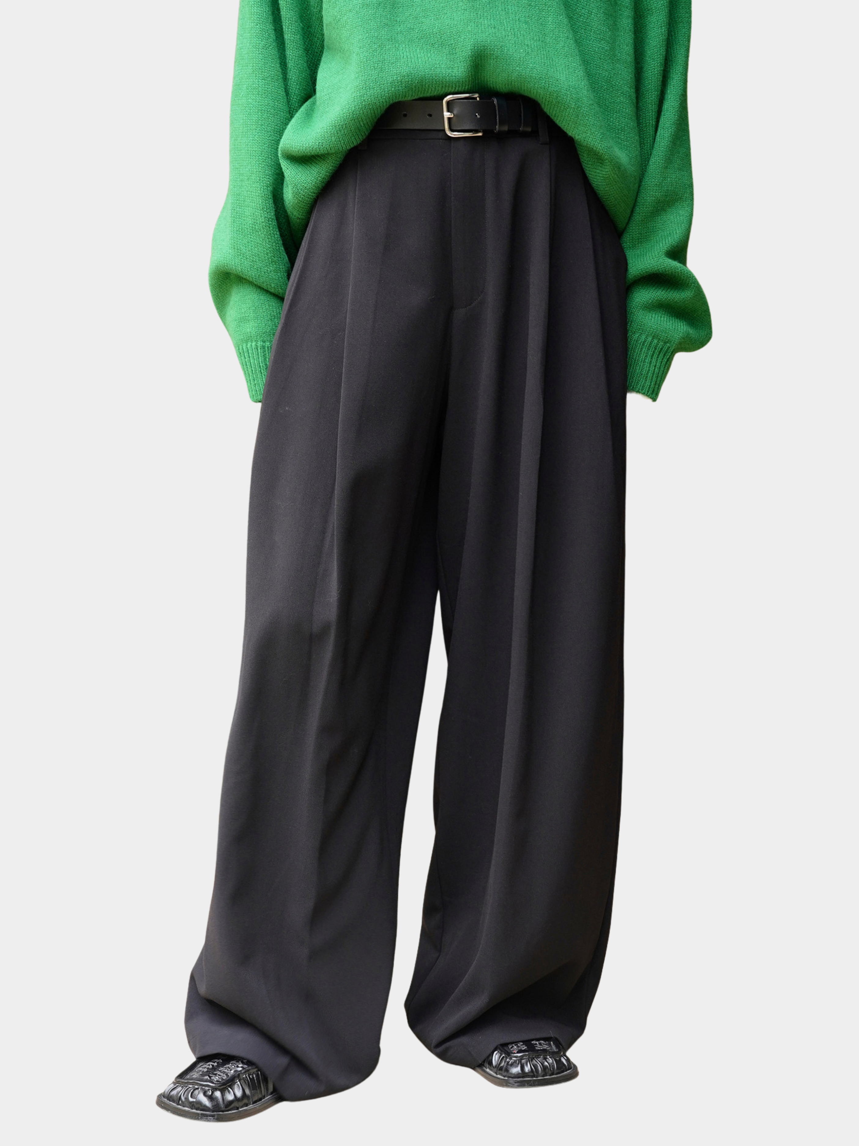 Aqua - Women's High-Waist Wide-Leg Tailored Trousers