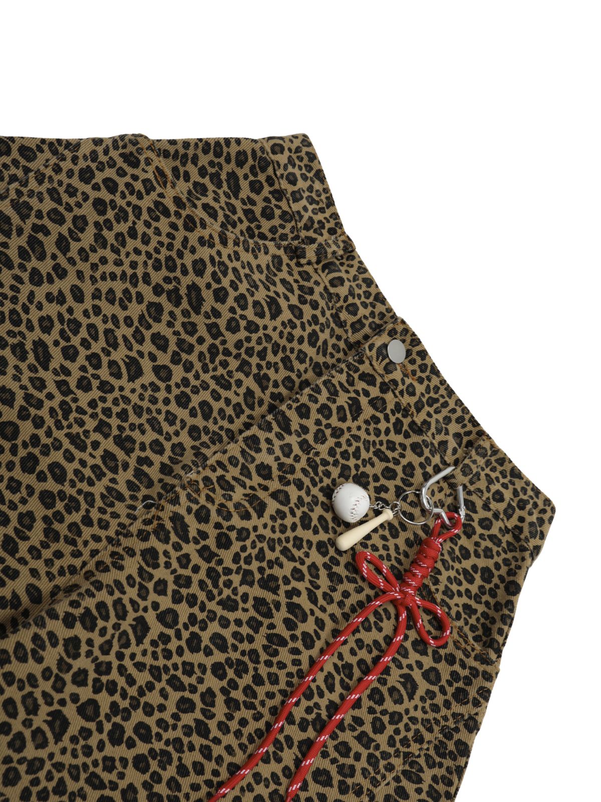 FoxCrate - Unisex Leopard Print Statement Wide-Leg Scimitar Pants