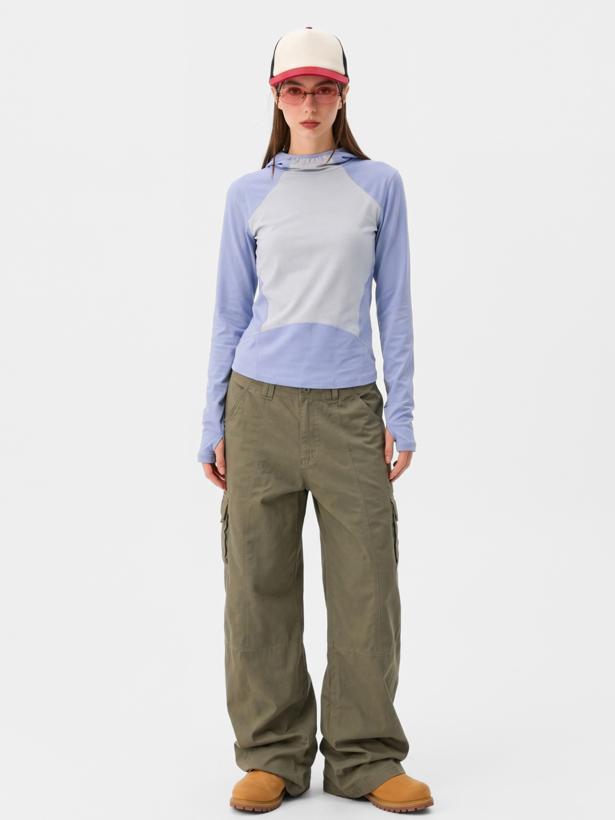 CalmDrift - Women's Deconstructed Multi-Pocket Straight-Leg Cargo Pants