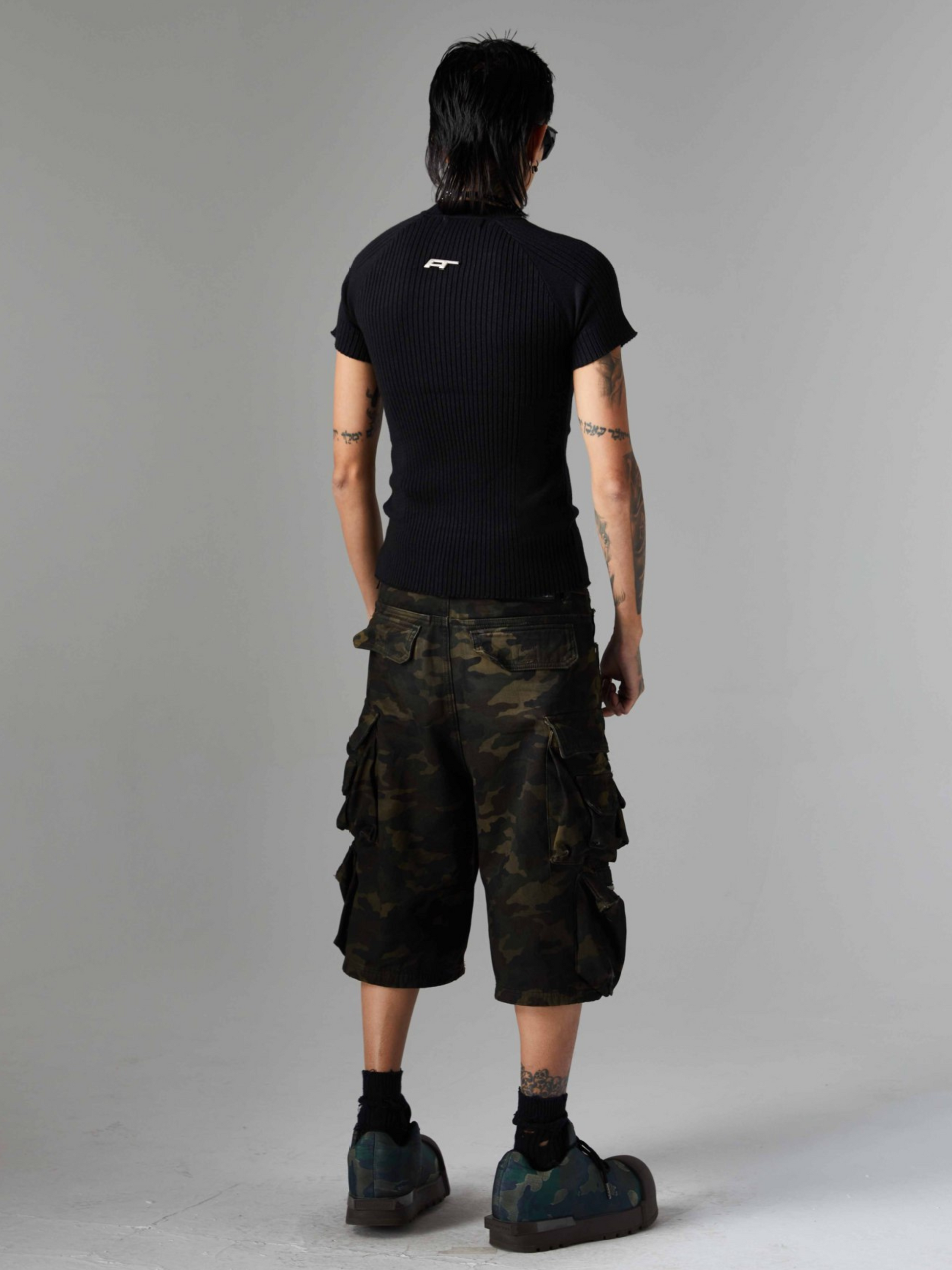 BaseVest - Men's Camouflage Wide-Leg Shorts GONGGAR SPORTS