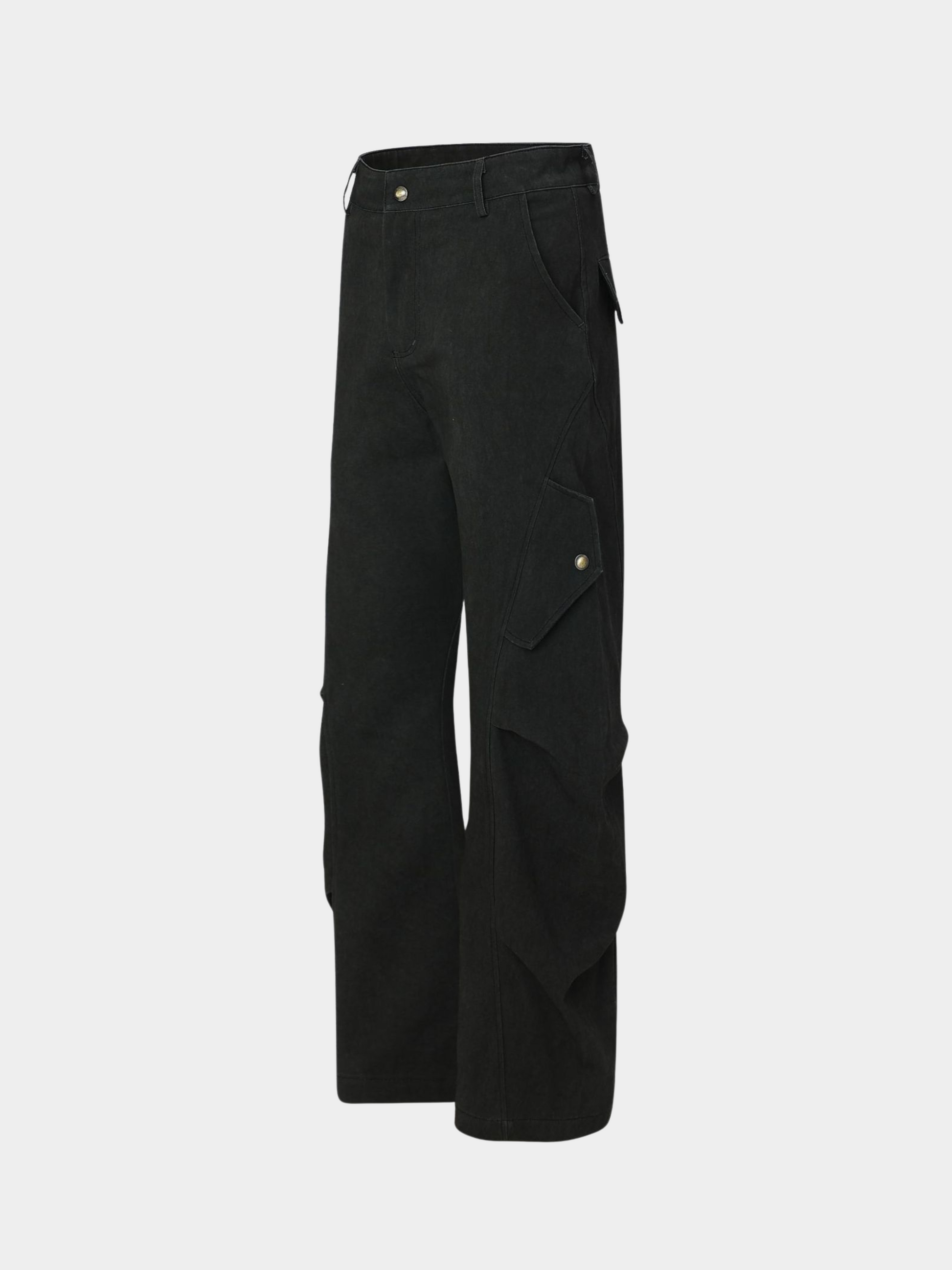 FoxDrop - Unisex Retro Paratrooper-Inspired Wide-Leg Utility Pants GONGGAR SPORTS