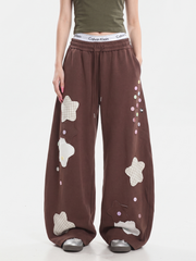 Radiance - Women's Star Patch Embroidered Relaxed Pants