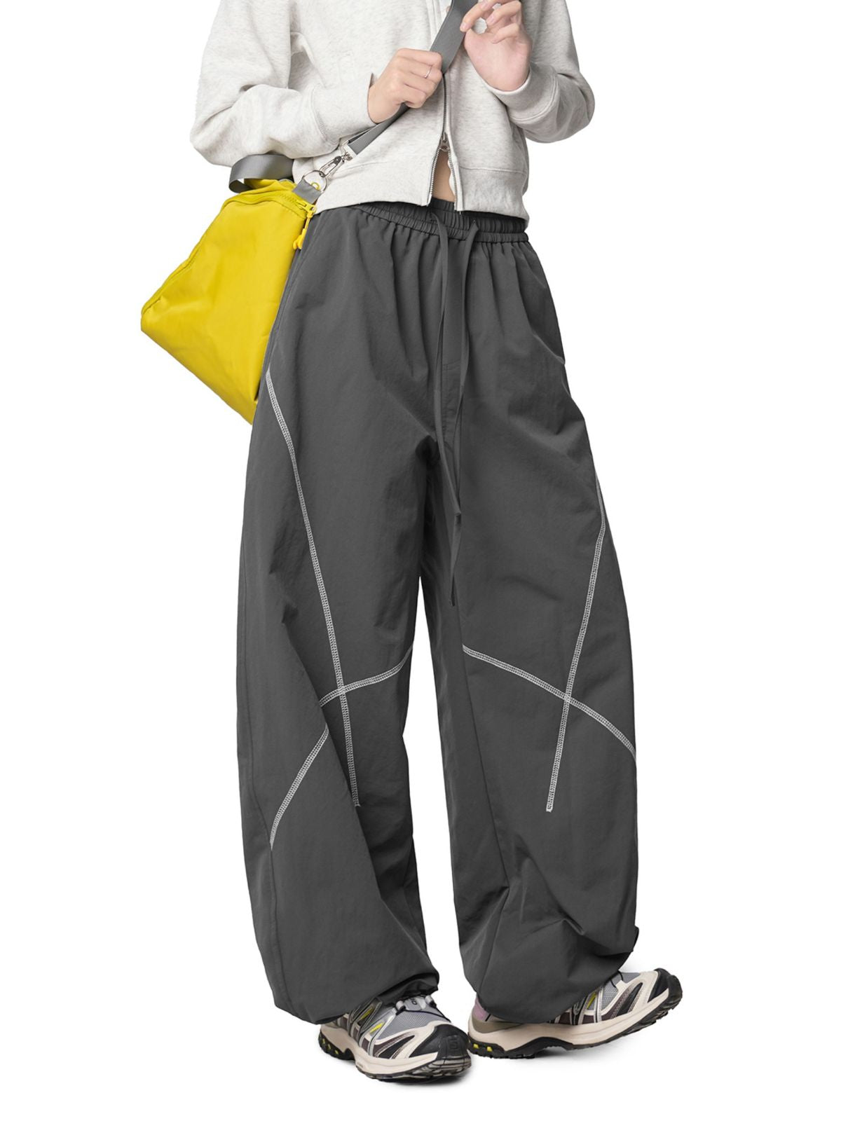 FrostDash - Lightweight Loose Colorblock Hasso Stitch Pants