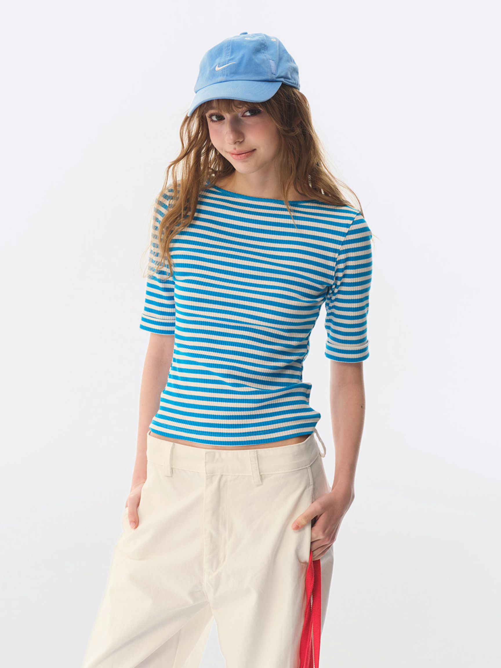 Limber - Women's Stretch Slim-Fit Half Sleeve Knit T-Shirt