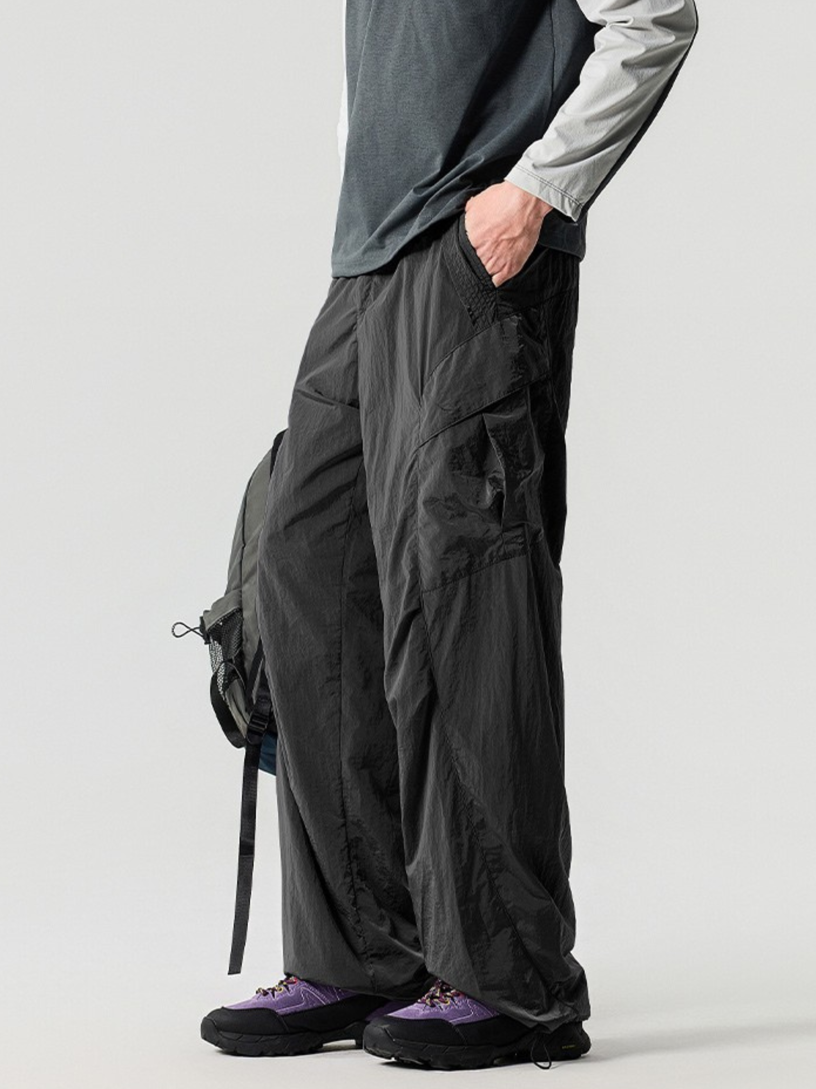 Emberwhisper - Unisex Metal Nylon Lightweight 3-Proof Cargo Pants