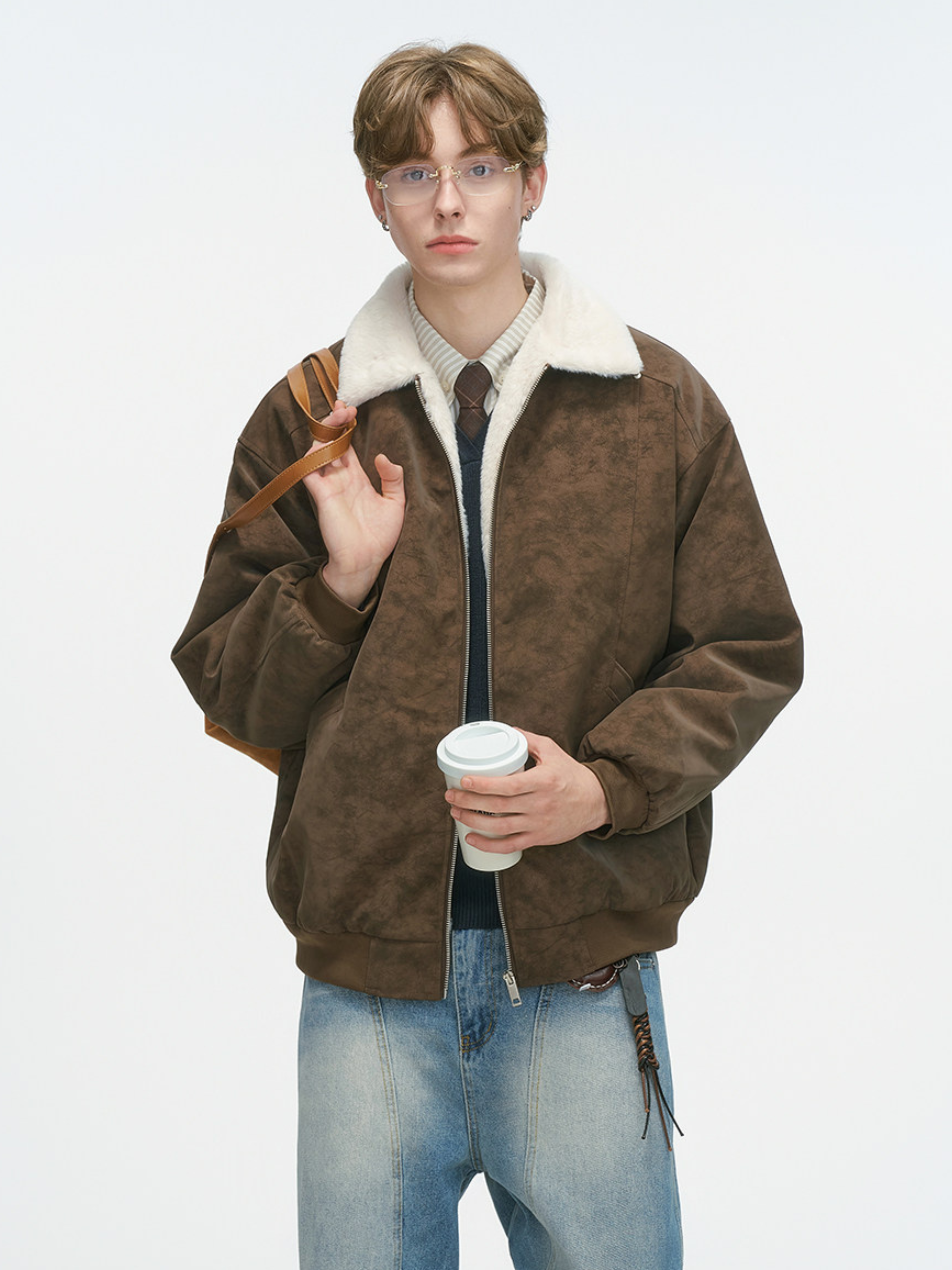 Ironpath - Men's Shearling-Lined PU Leather Insulated Jacket