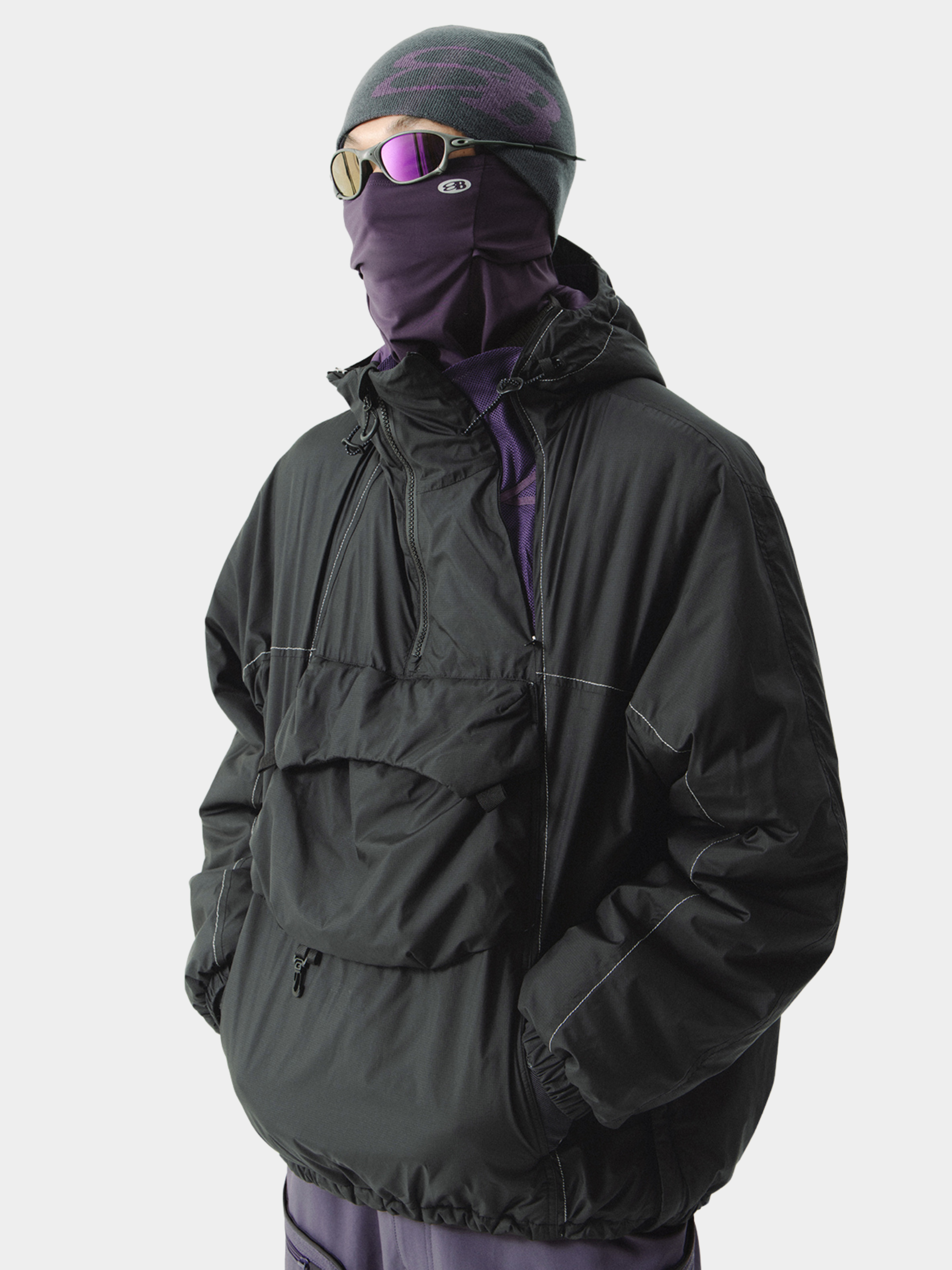 HeatWrap - Unisex Half-zip Primaloft Hooded Insulated Jacket GONGGAR SPORTS