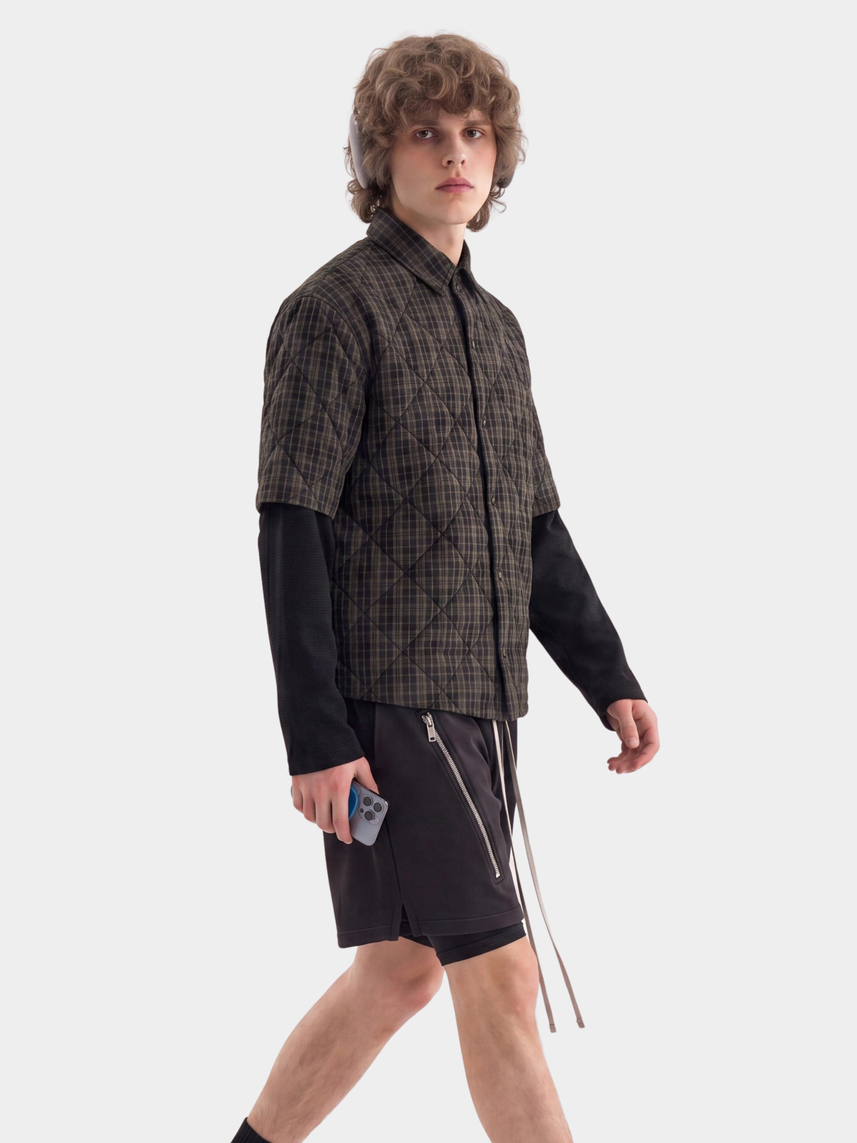 WaterPod - Men's Layered Plaid Relaxed Shirt