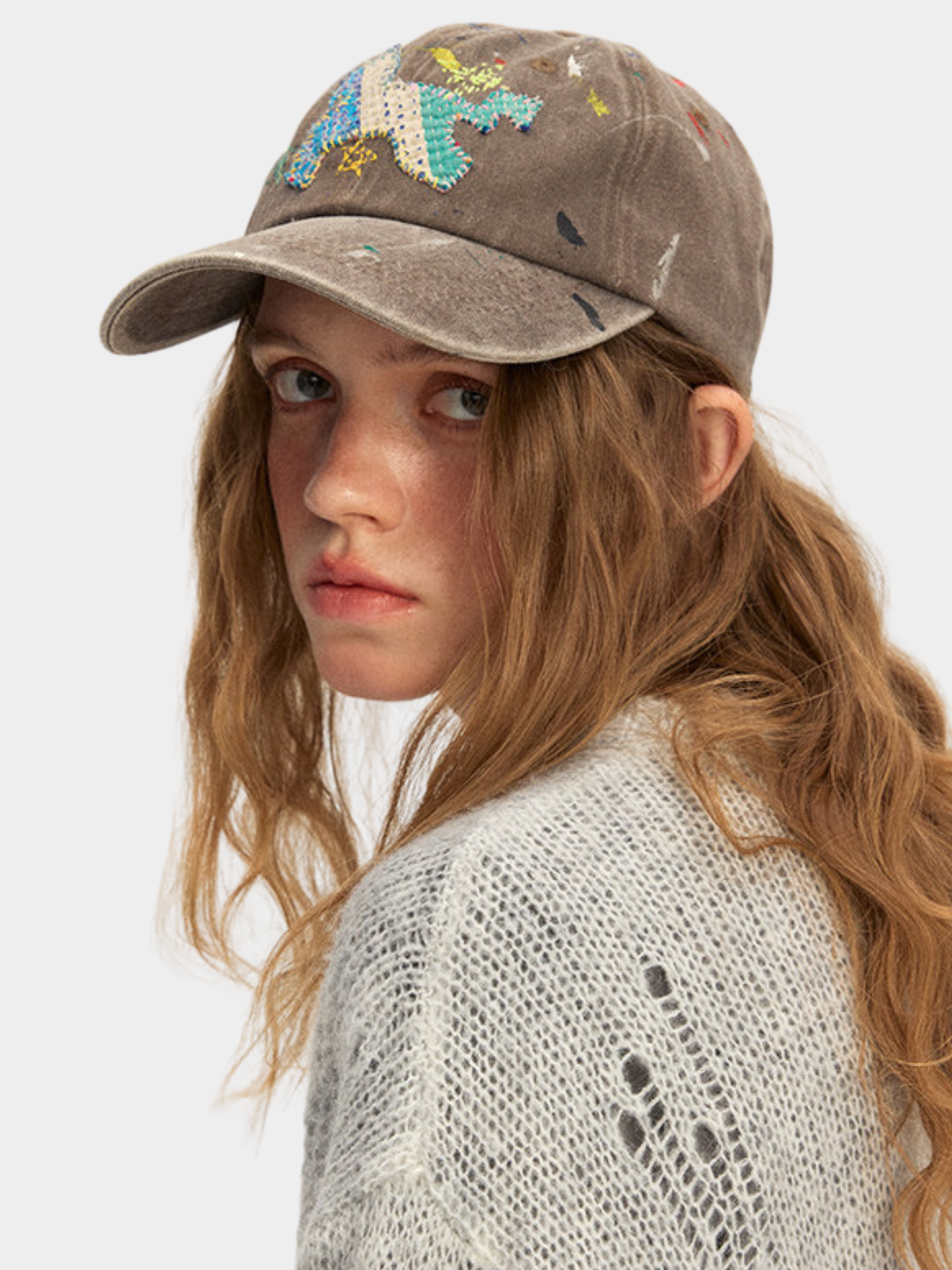 ArtSway - Hand-Embroidered Splatter Wash Baseball Cap