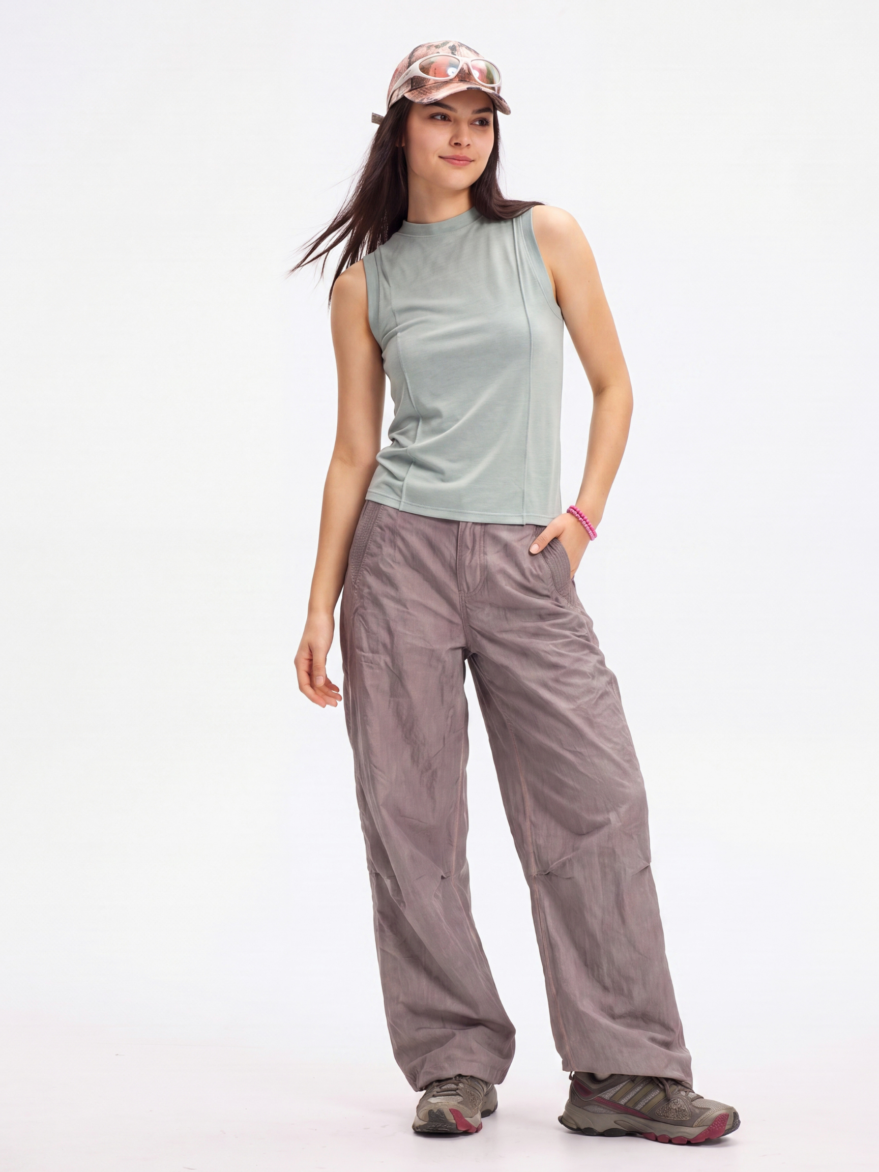 KitSway - Women's UPF 50+ Vintage Wash Curved-Leg Pants