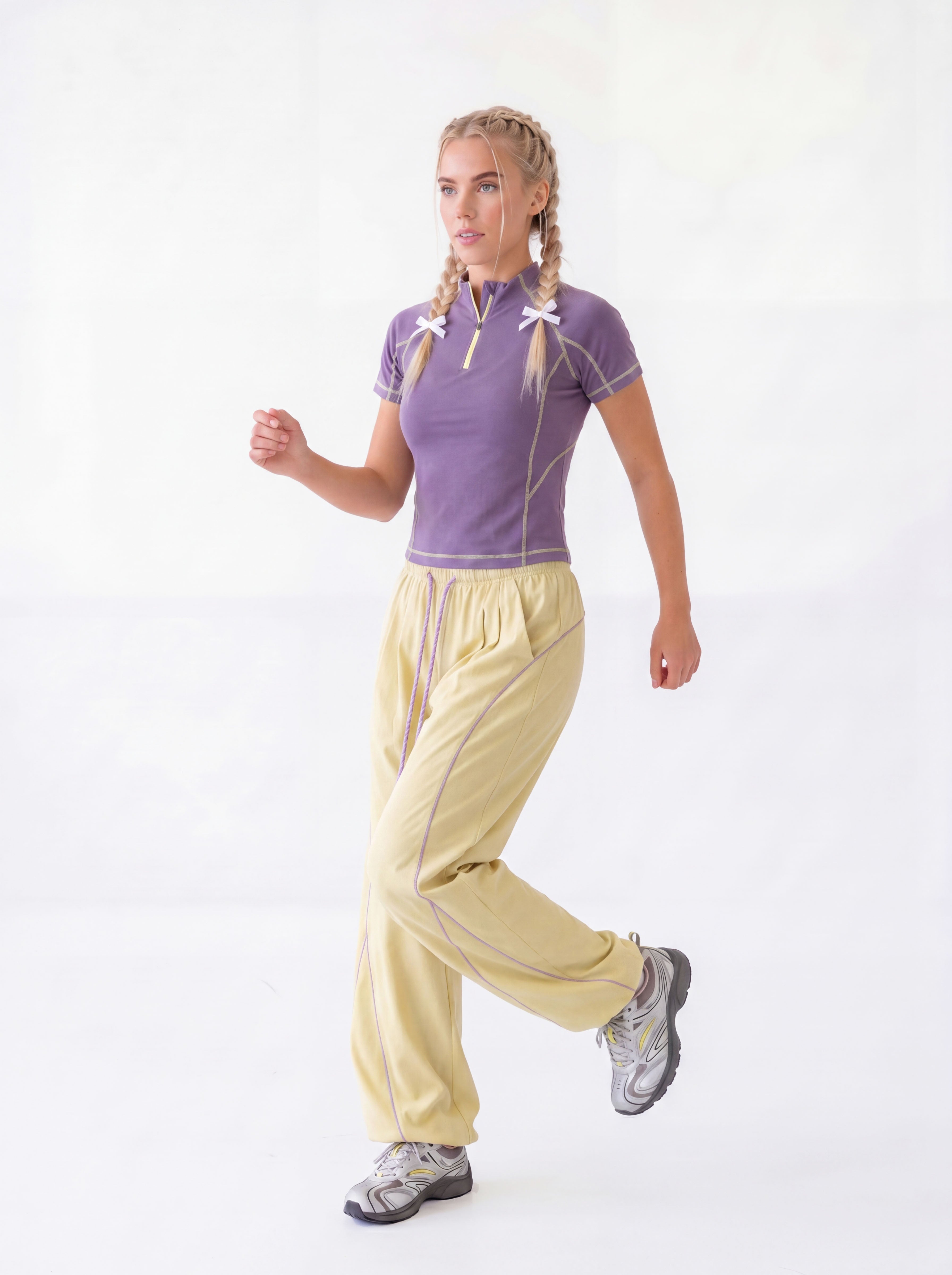CloudWisp - Women's Quick-Dry Half-Zip Stand Collar T-Shirt