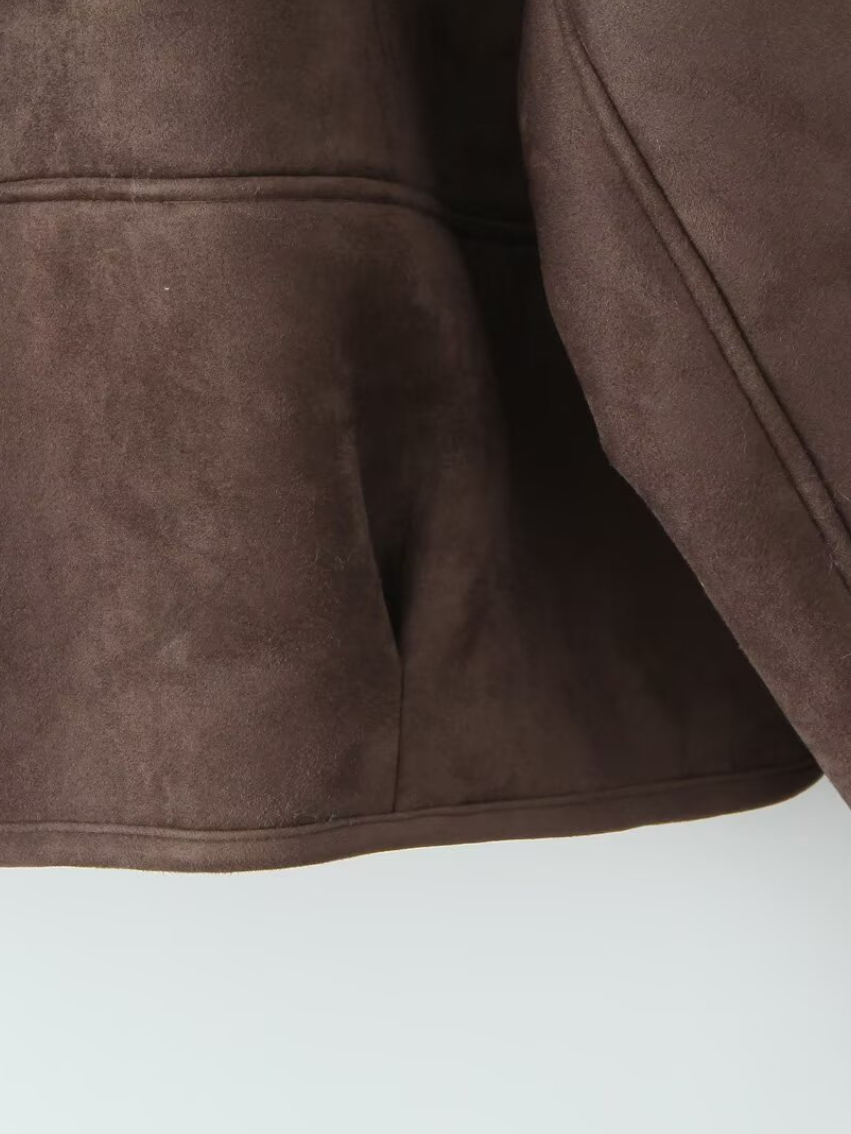 Ashtrack - Women's Reversible Faux Suede & Sherpa Fleece Jacket