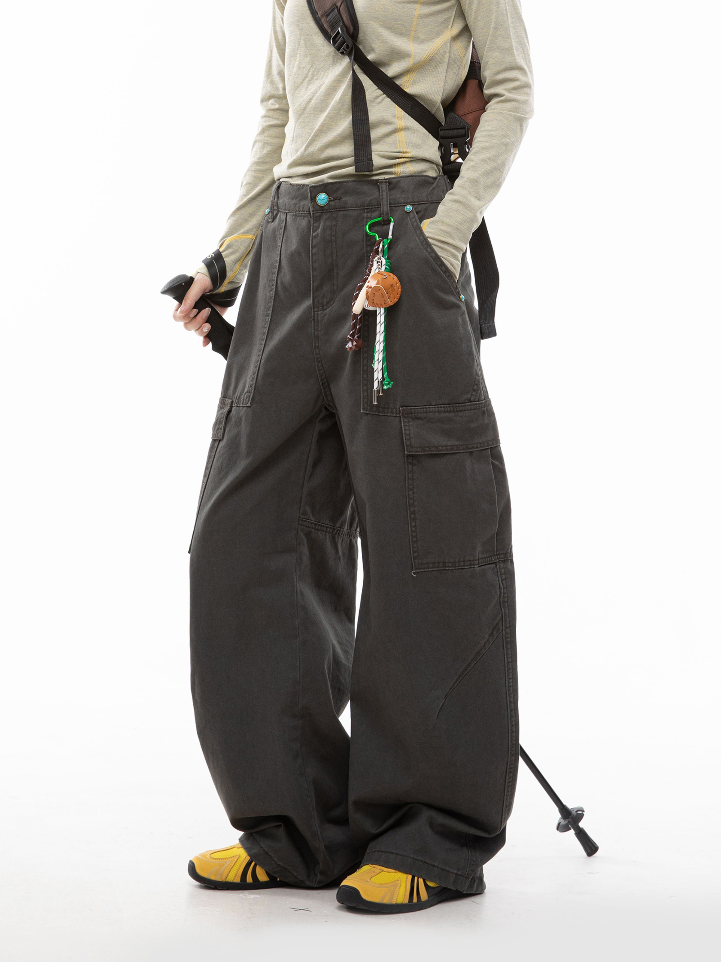 FrostStep - Unisex Large Pocket Pure Cotton Cargo Pants