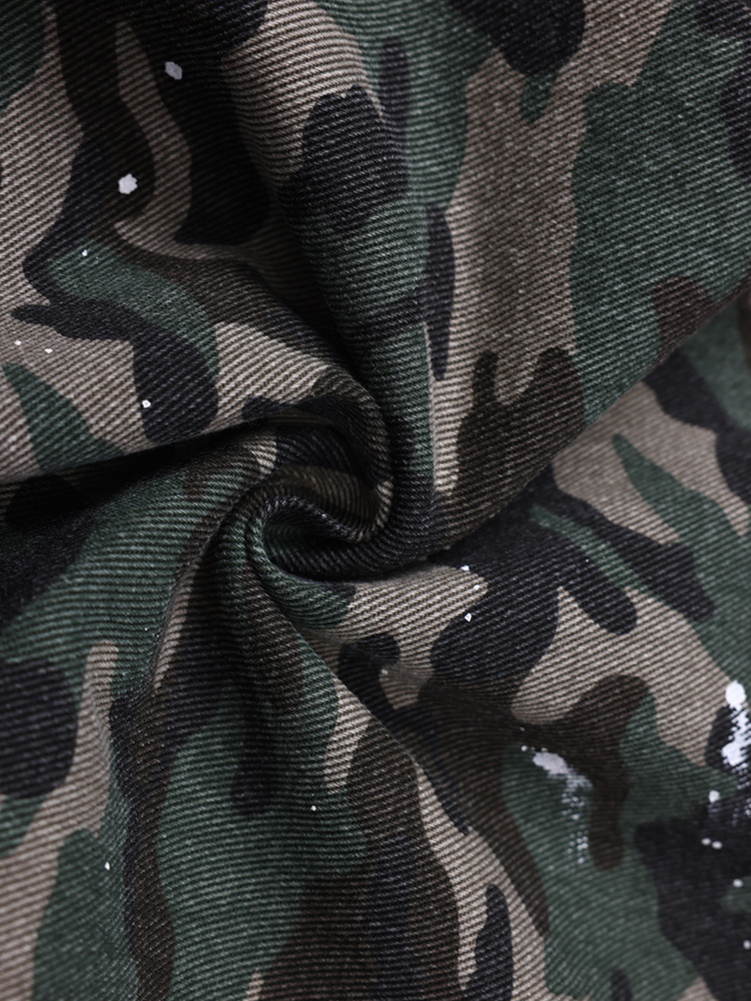 Beacon -Men's Distressed Camouflage Denim Shorts GONGGAR SPORTS
