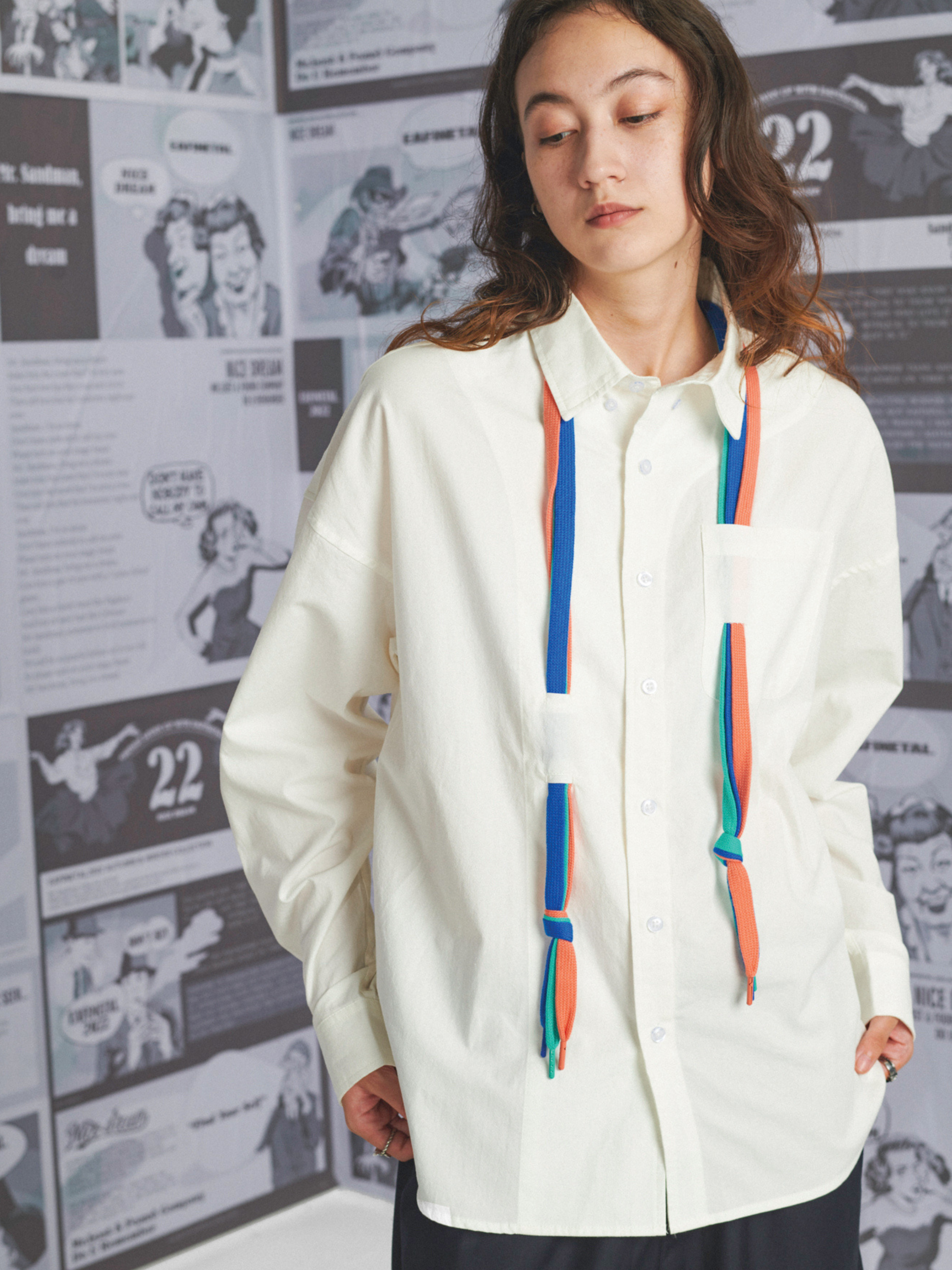 CougarLife - Colorful Woven Tape Long-Sleeve Shirt