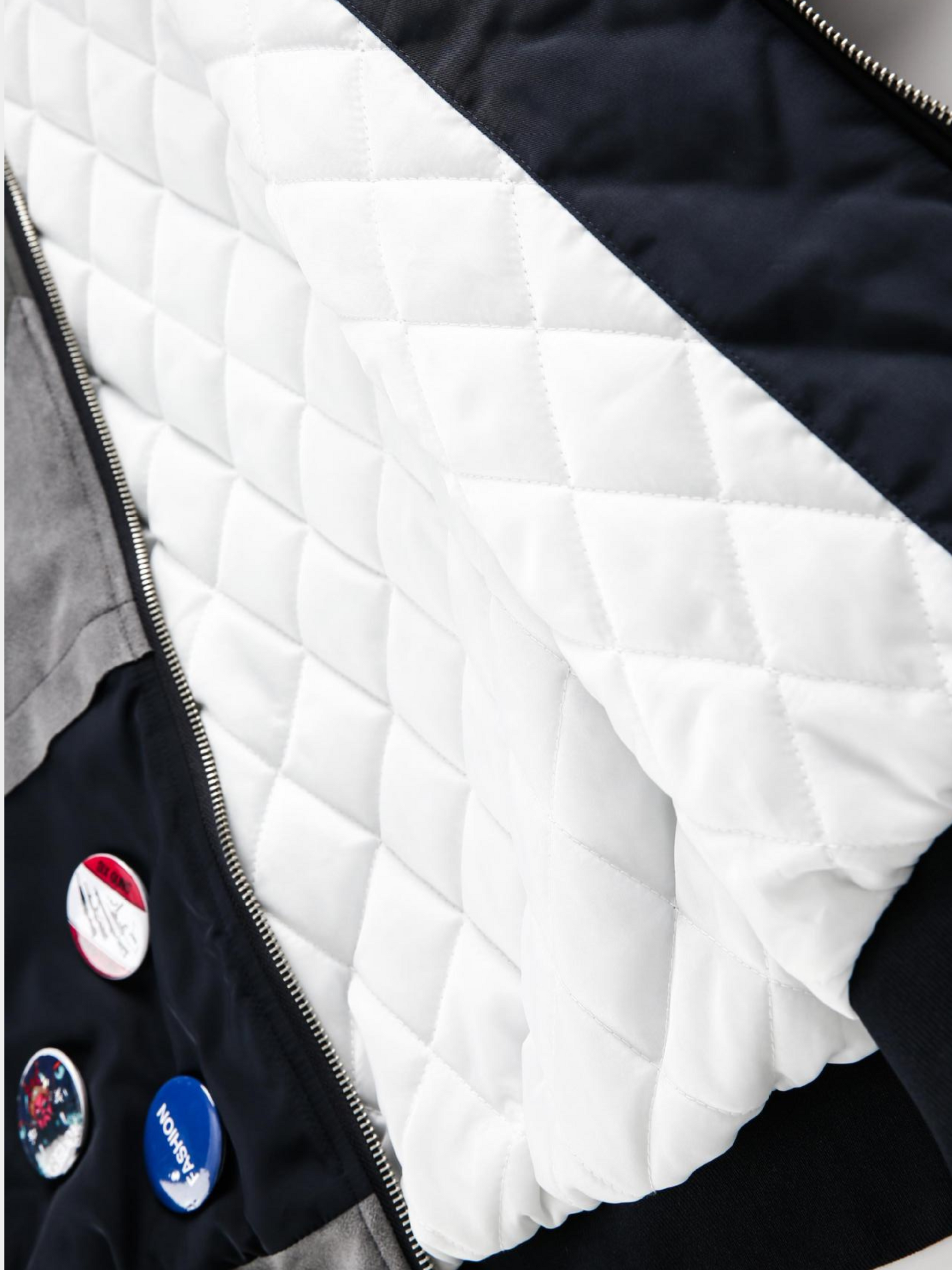 BluffTote - Men's Asymmetrical Panel Badge Padded Jacket GONGGAR SPORTS