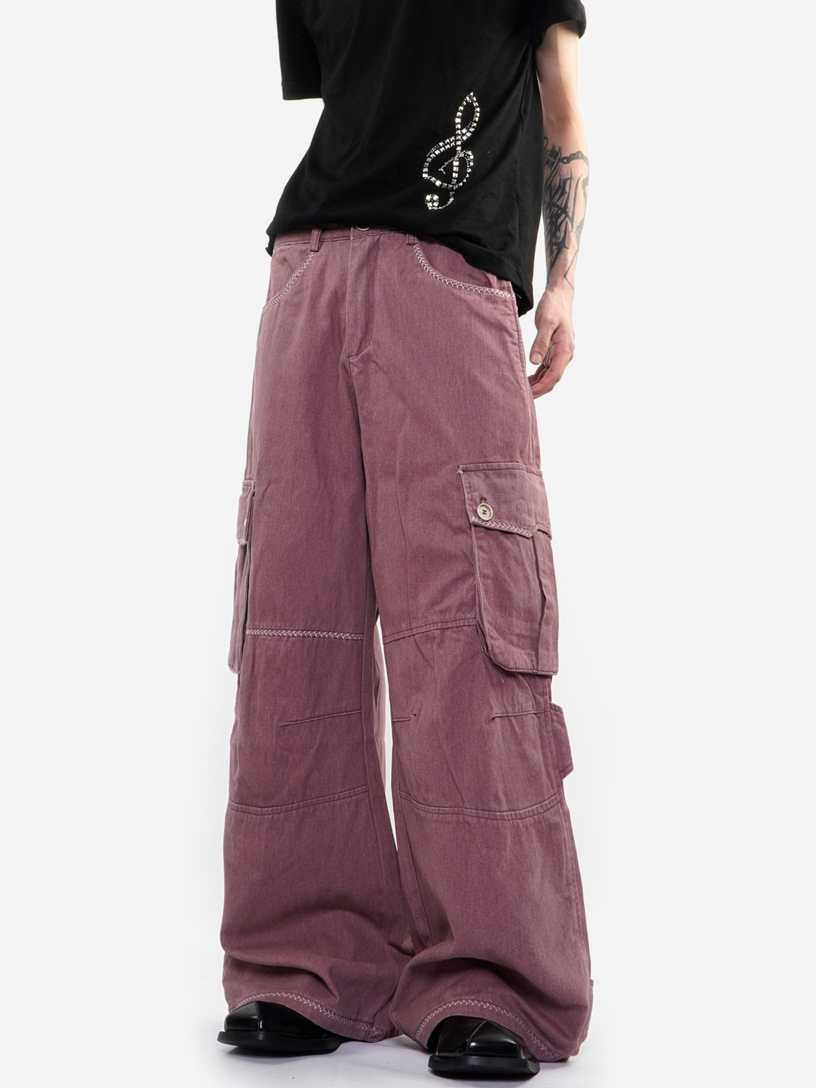 ThornView - Women's Multi-Pocket Washed Cargo Pants