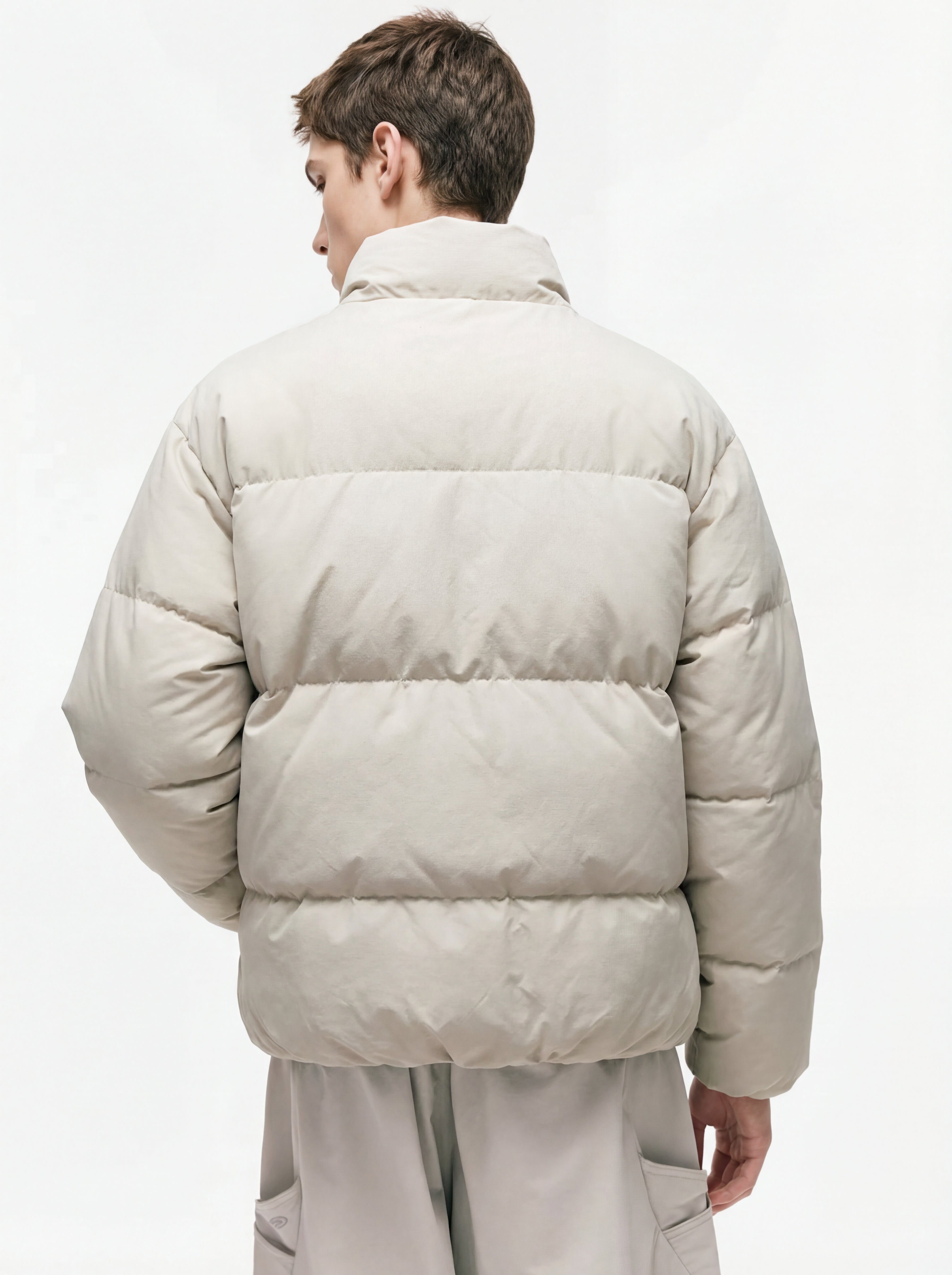 Zephyros - Unisex Stand Collar White Duck Down Jacket