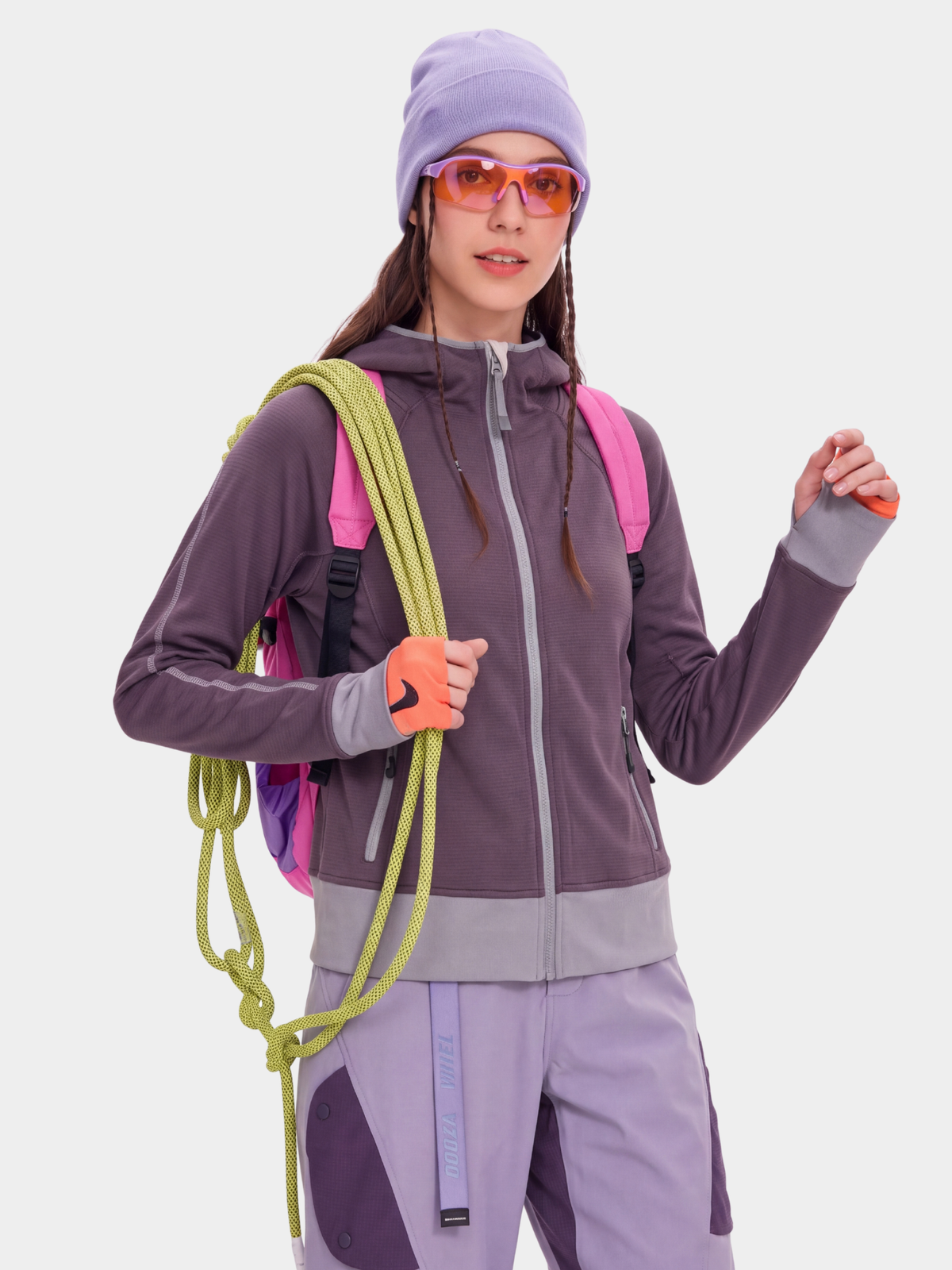 FluffGlide - Women's Breathable Stretch Grid Fleece Jacket