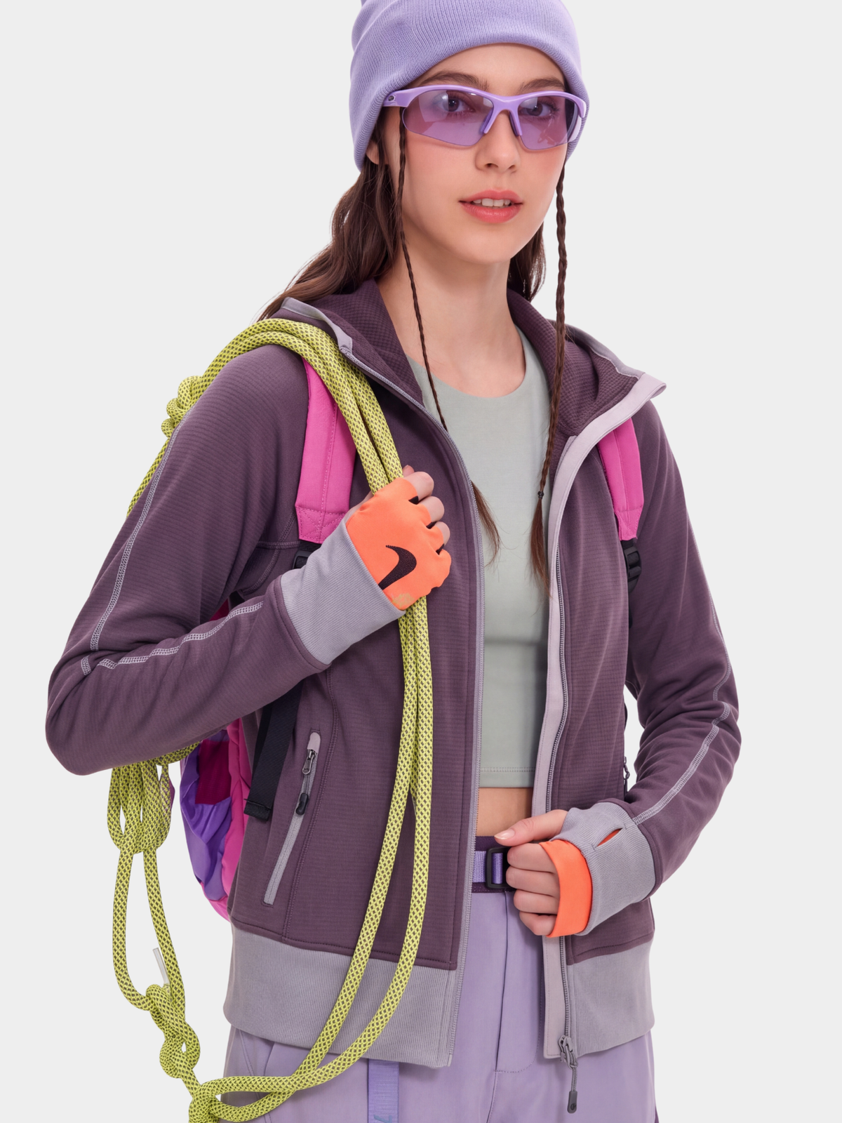 FluffGlide - Women's Breathable Stretch Grid Fleece Jacket
