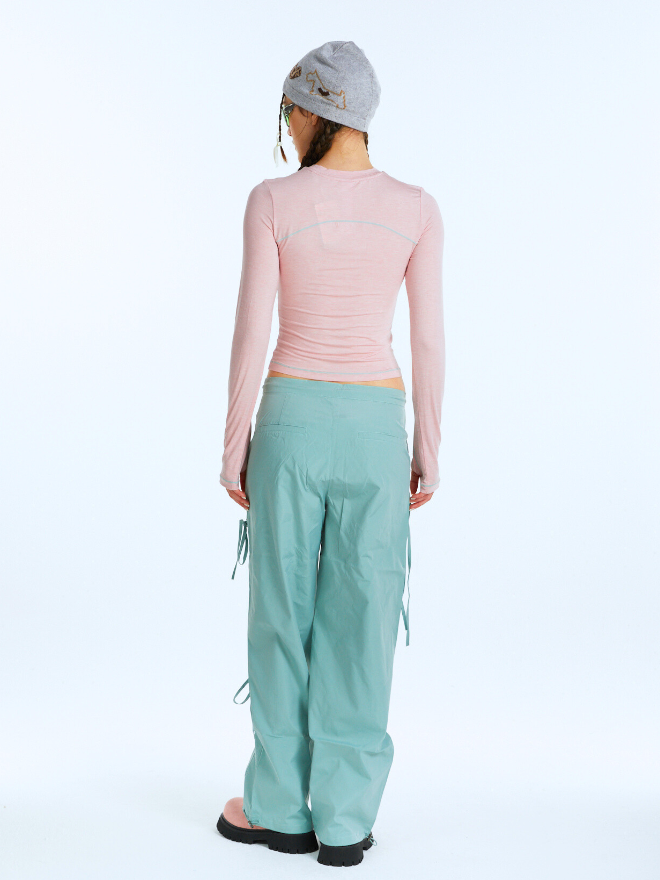 Cragnest - Women's 5A Antibacterial Wool Blend Ruched Quick-Dry T-Shirt