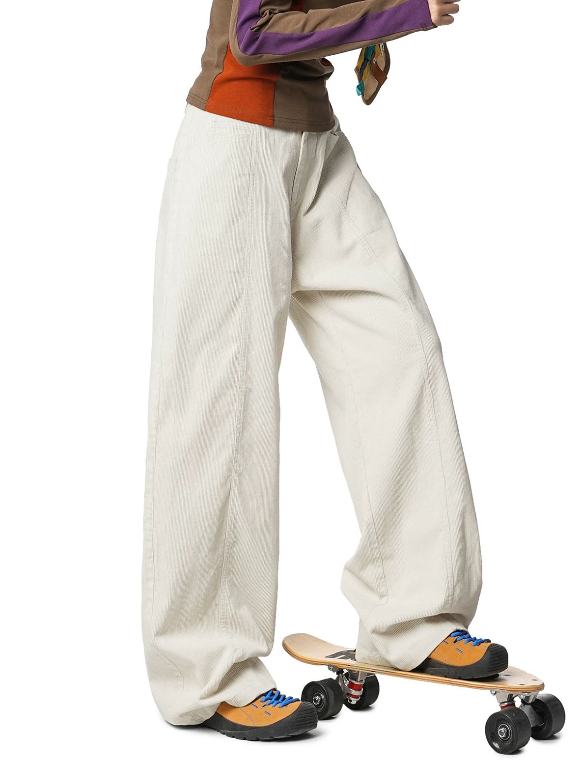 Foresttrek - Unisex Cotton Corduroy Curved-Leg Wide-Leg Pants