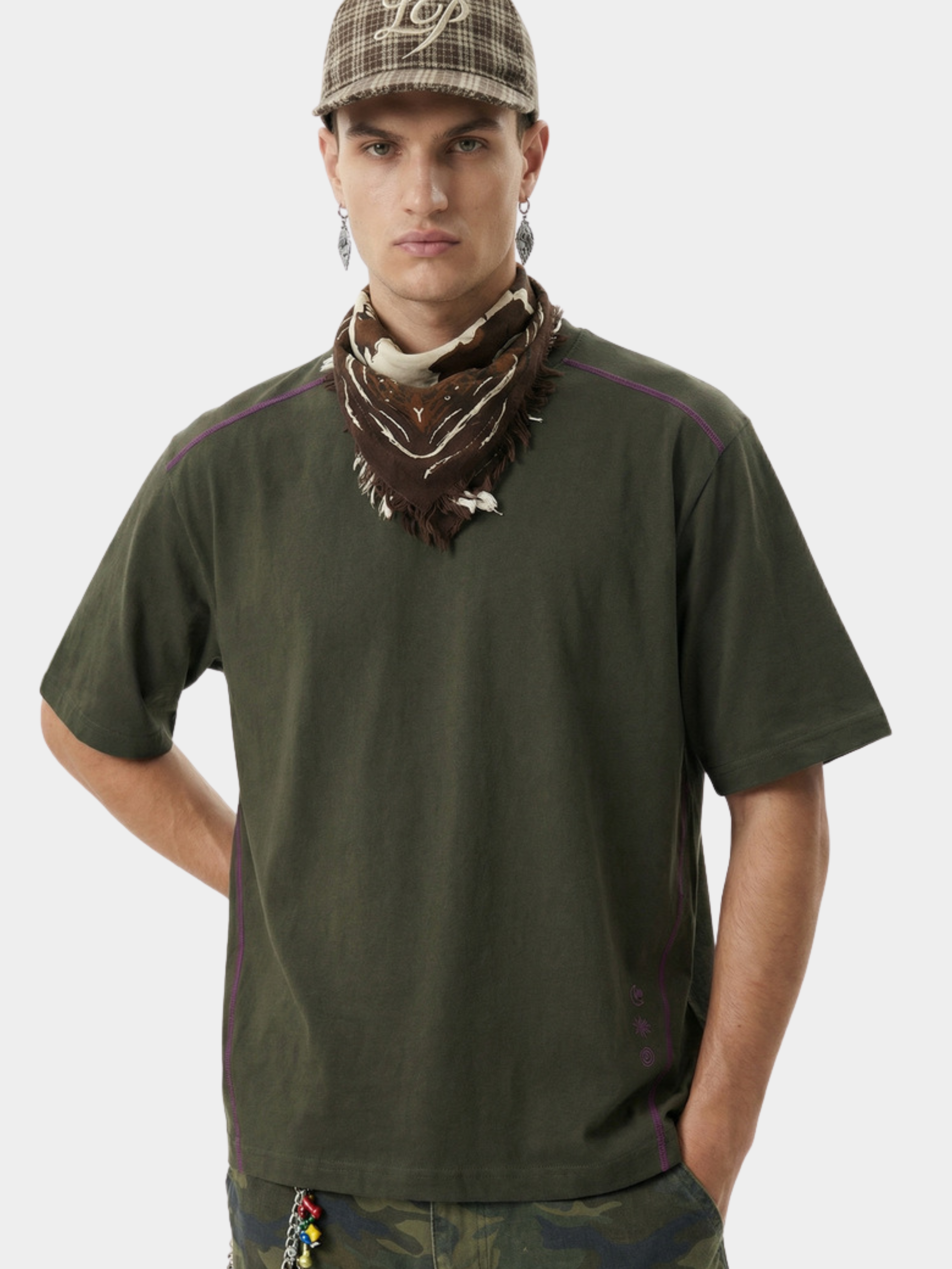 WildDash - Lightweight & Moisture-Absorbing Contrast Stitch Cotton T-Shirt