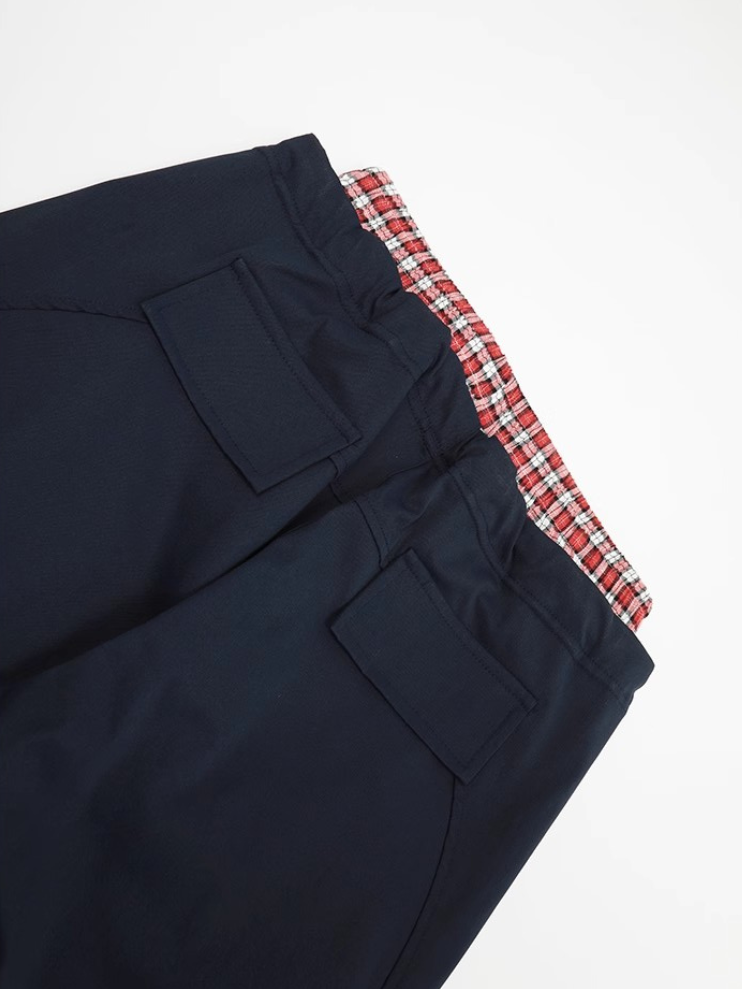 StoneTote - Women's Color-Block Checkered Drawstring Work Pants