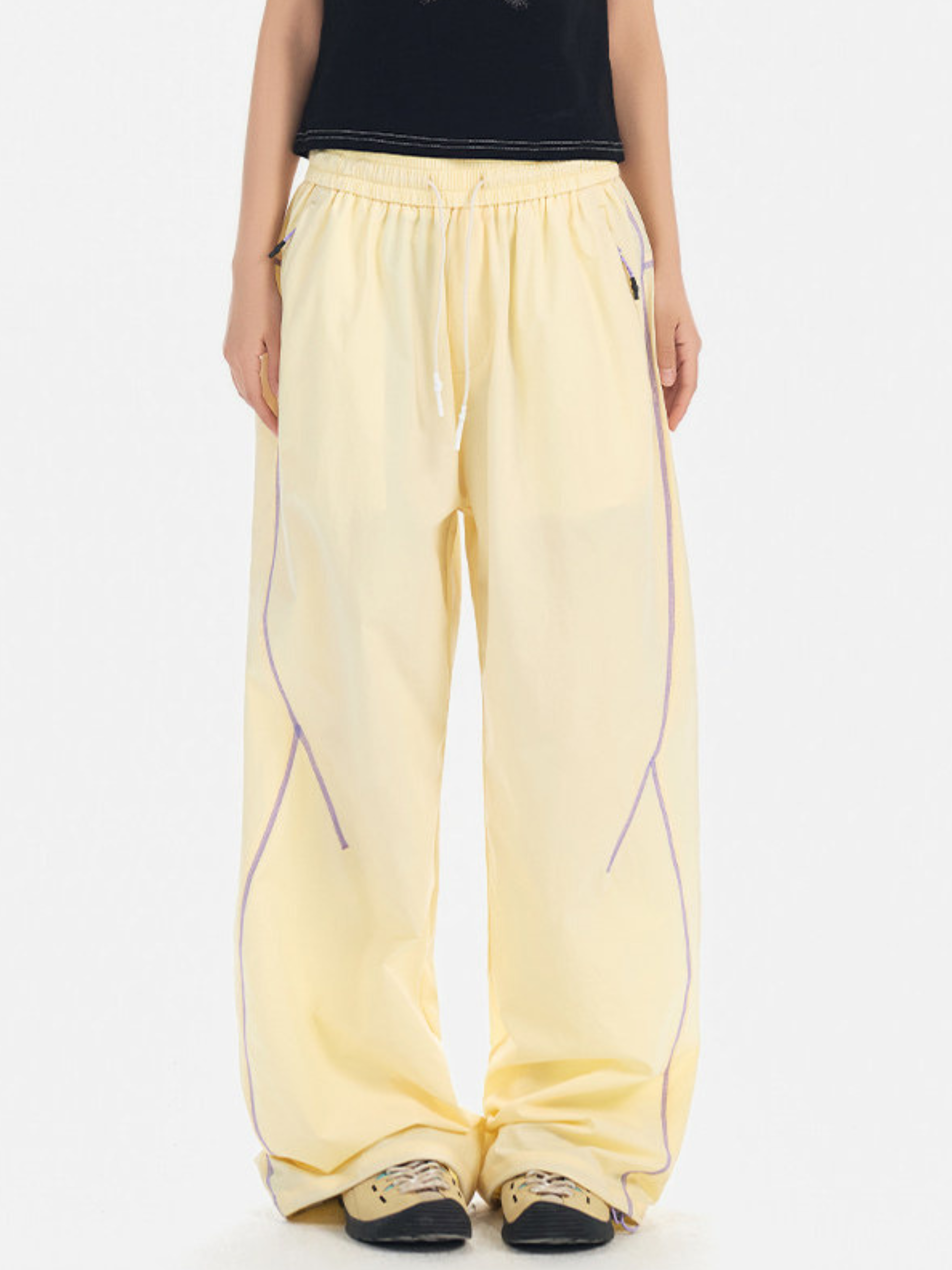 Oakfall - Unisex Water-Repellent Contrast Stitch Wide-Leg Pants