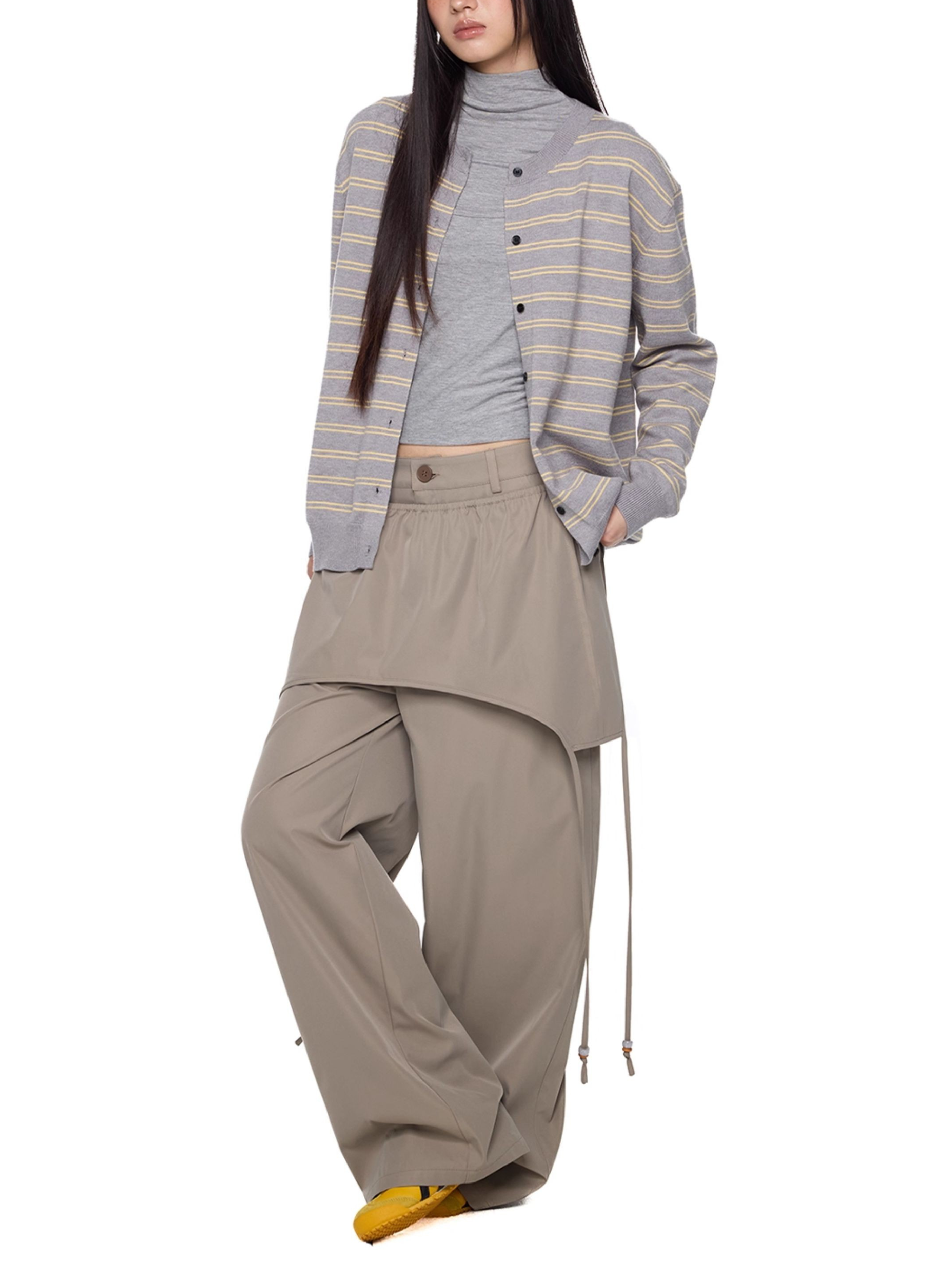 Darkclaw - Women's Two-Piece Detachable Belt Wide-Leg Pants