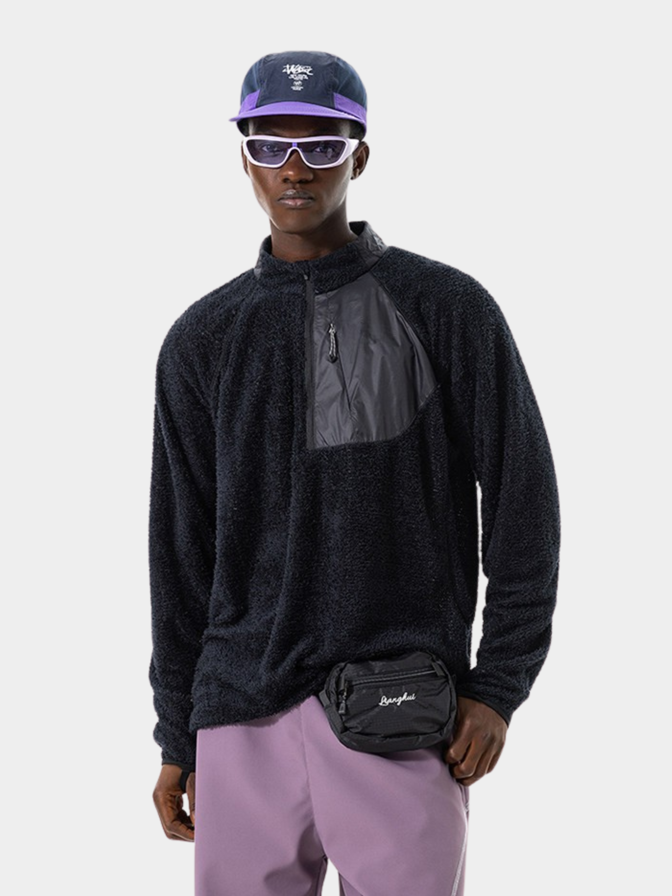 Arcadia - Half-Zip Fleece Liner Mock Neck Sweatshirt