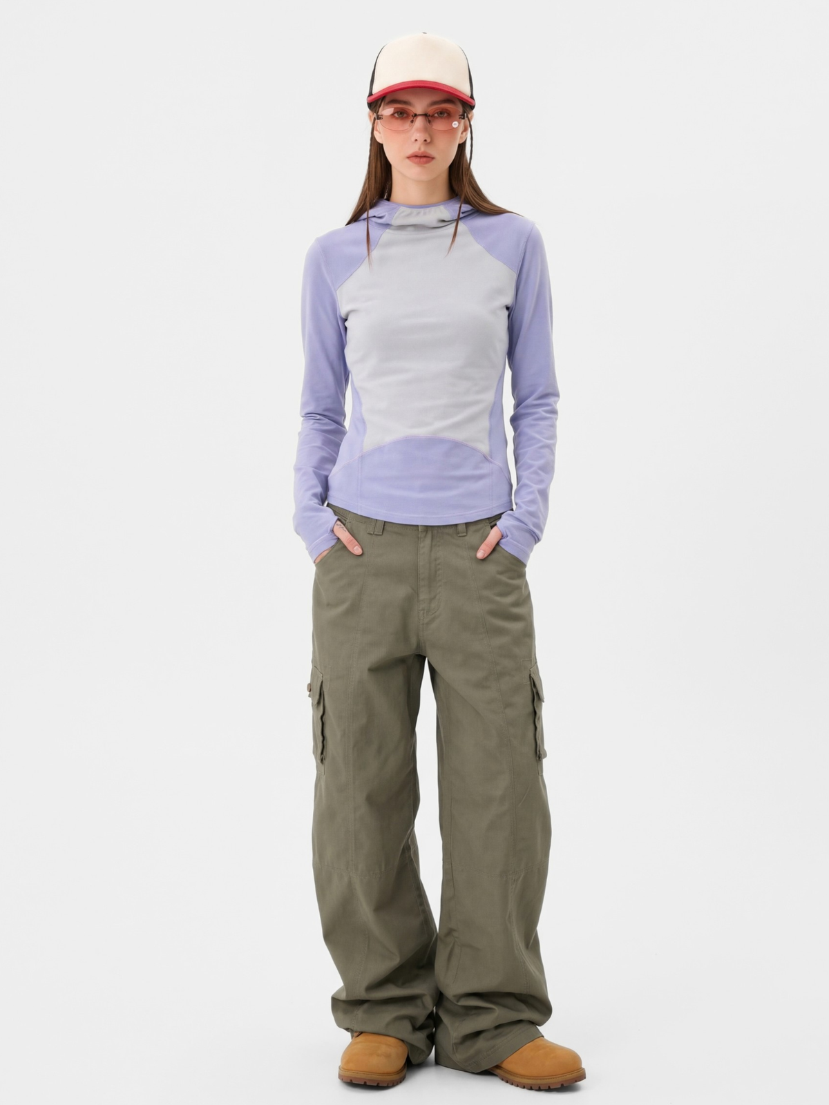 CalmDrift - Women's Deconstructed Multi-Pocket Straight-Leg Cargo Pants