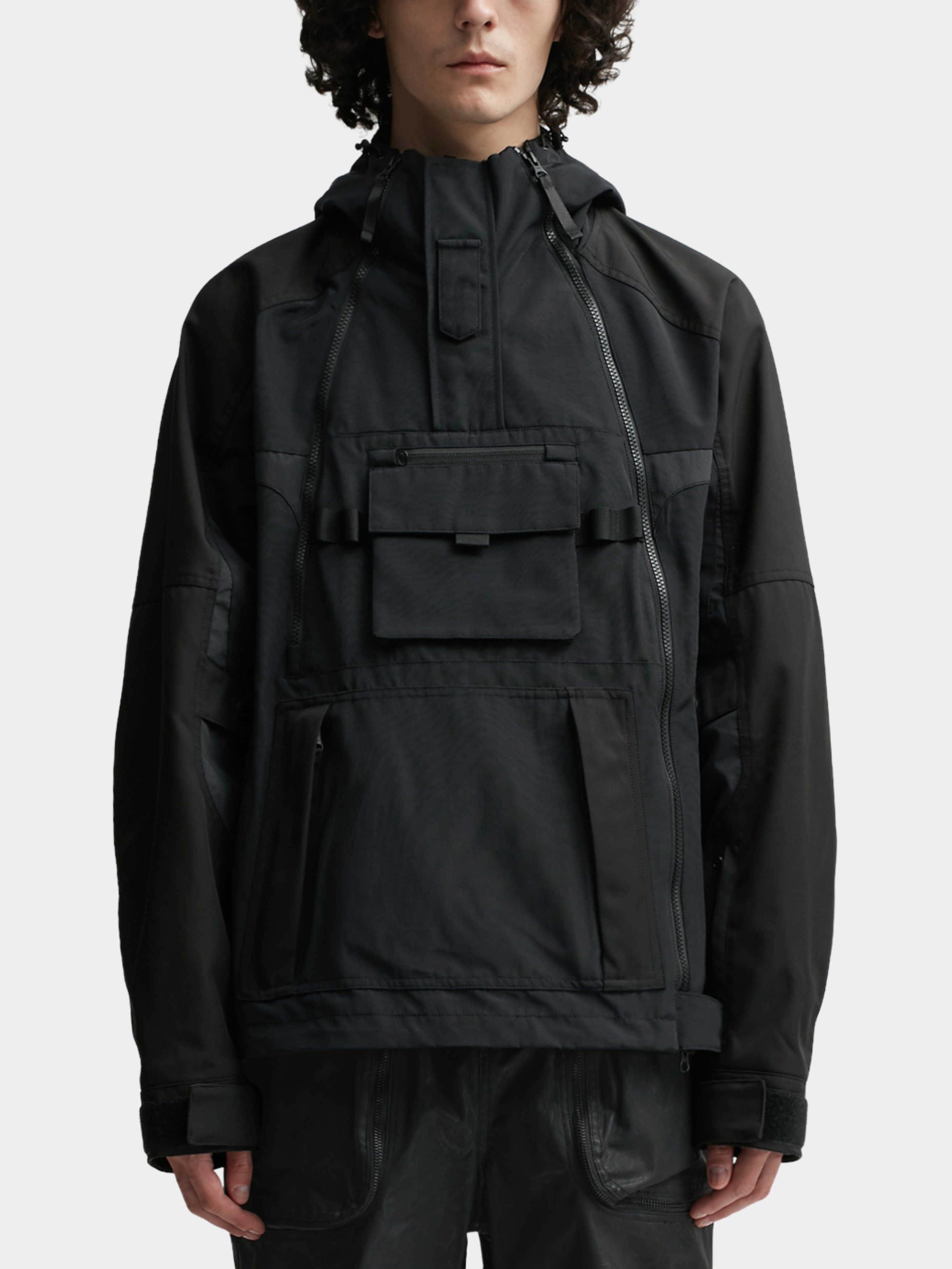 CampMat - Men's Multi-Pocket Utility Color-Block Hooded Jacket