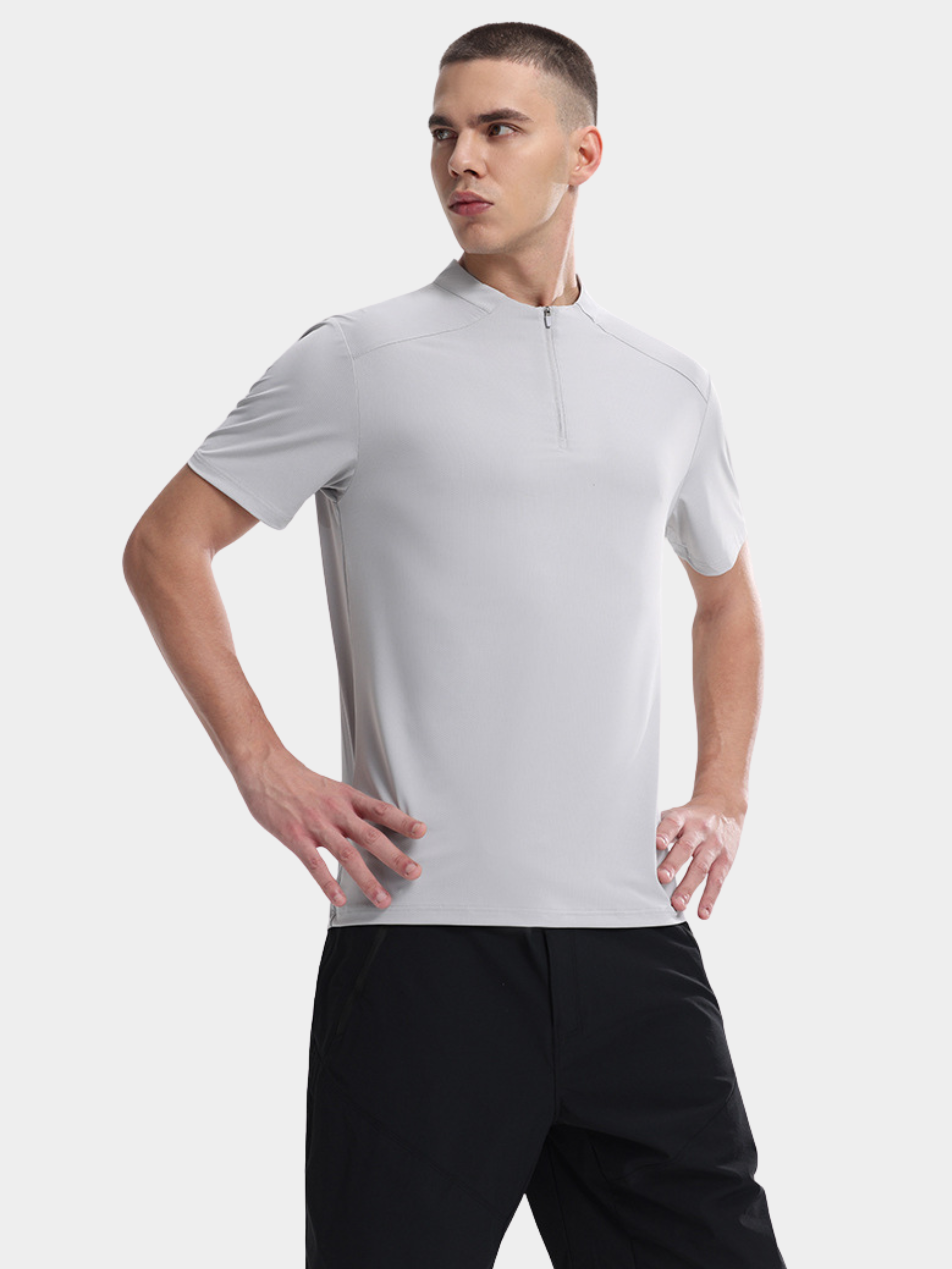 ClimbStick - Men's High-Stretch Quick-Dry Half-Zip Short Sleeve GONGGAR SPORTS