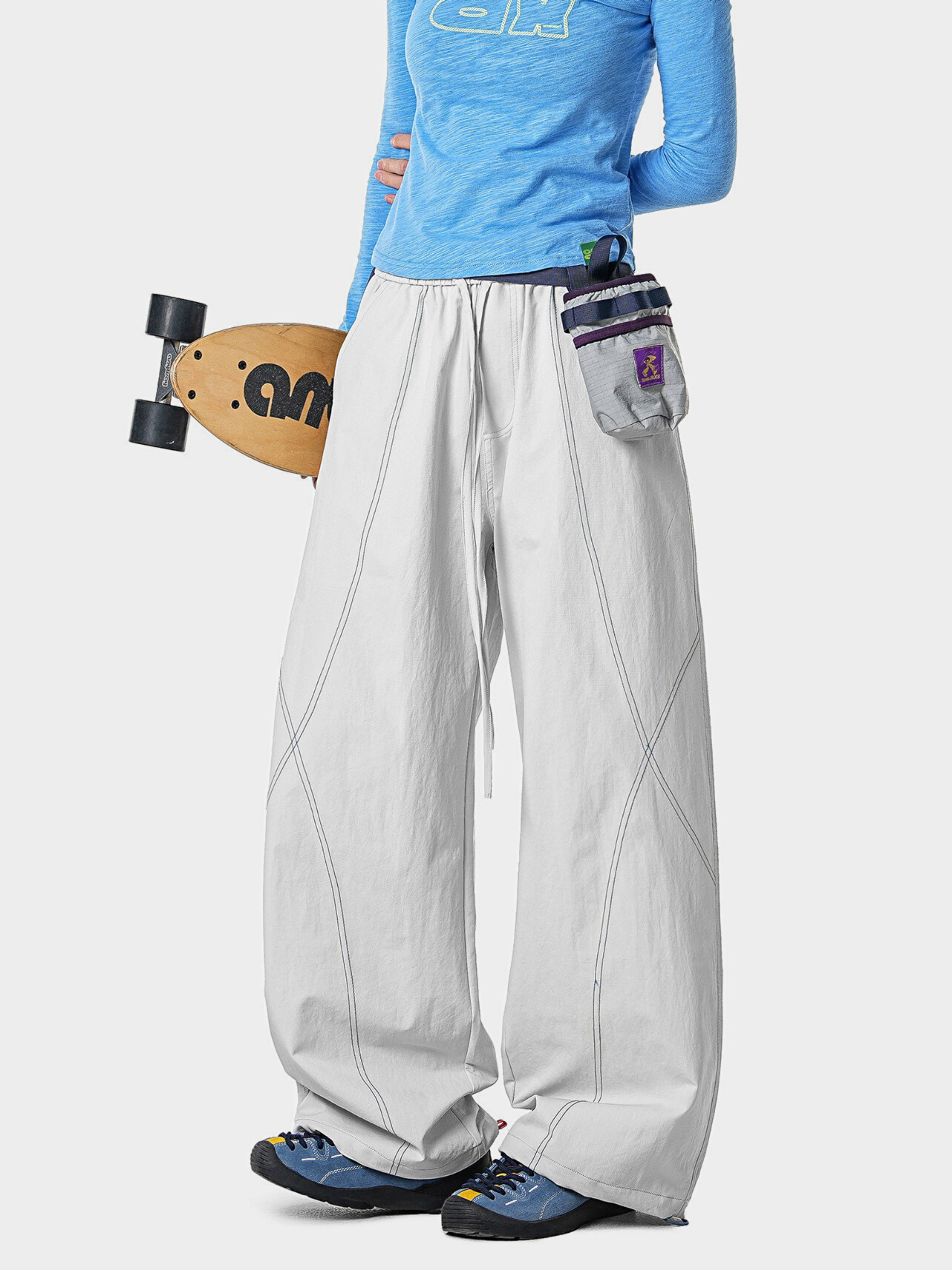 Stormrush - Unisex Contrast-Stitch Water-Repellent Paratrooper Pants