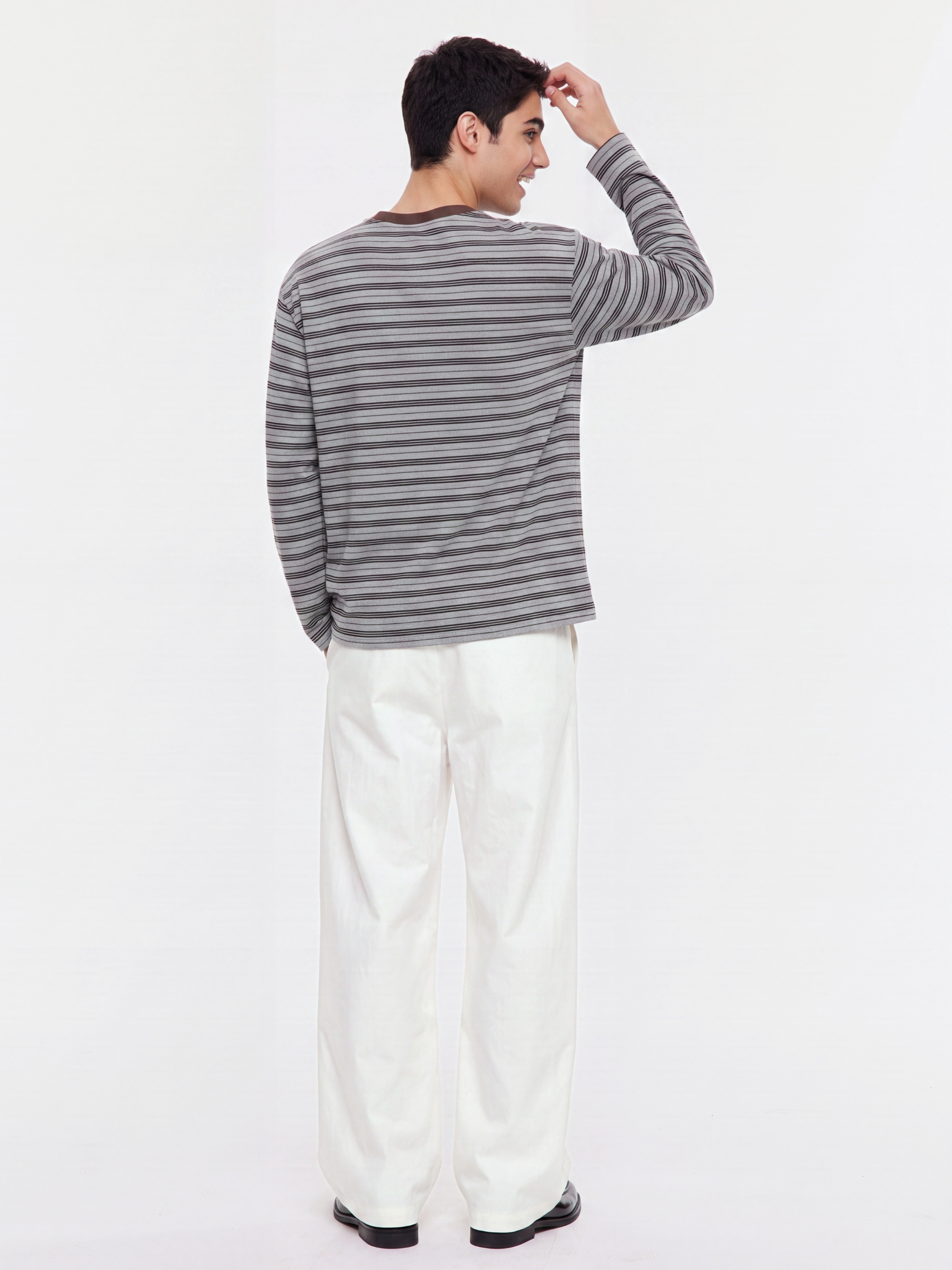 LineVeil - Unisex Contrast Stripe Layering Long Sleeve Top
