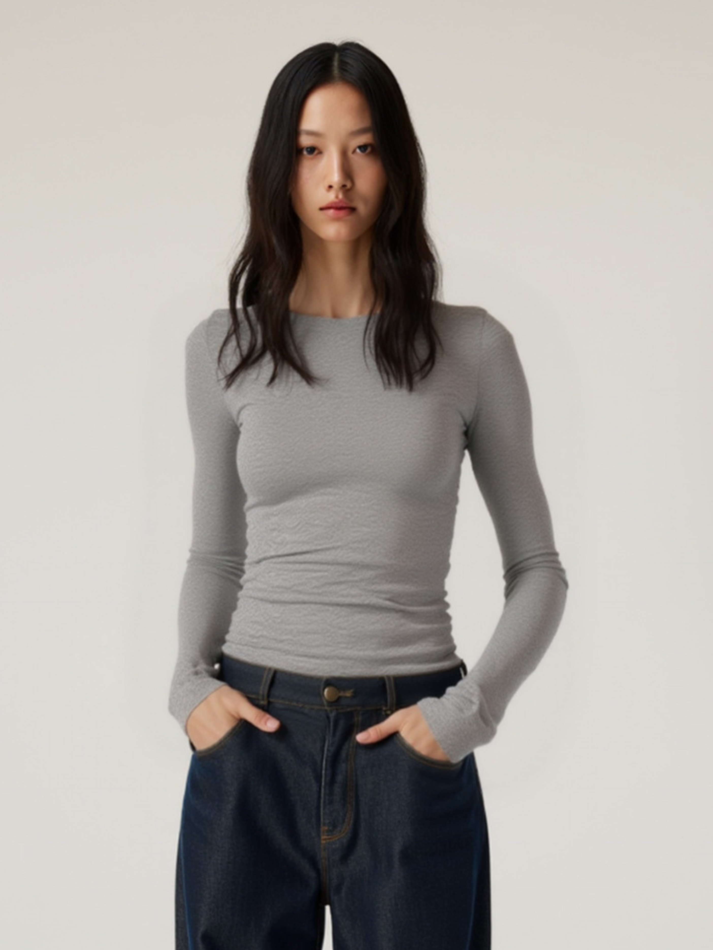 Boreal - Women's Tencel™ Wool Fitted Crew Neck Long Sleeve Top