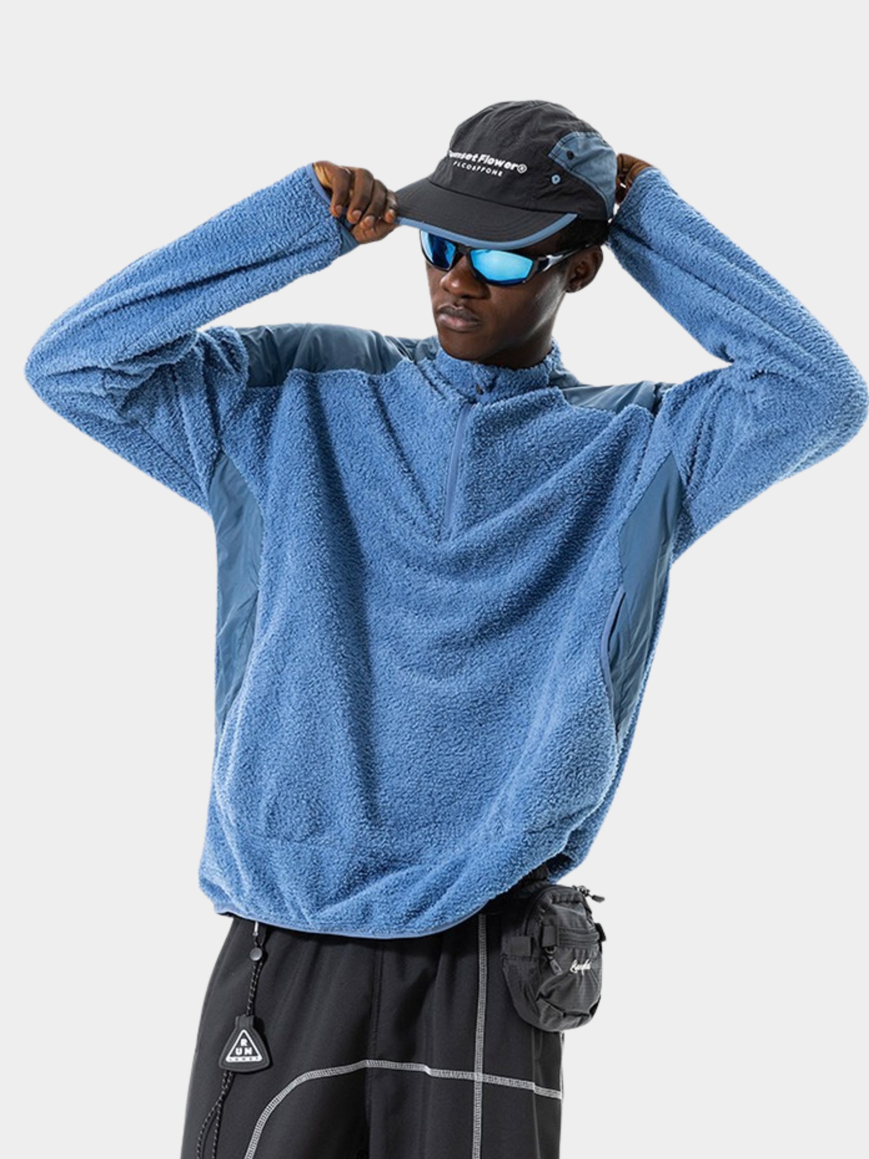 Ashtop - Thermal Fleece Half-Zip Mock Neck Sweatshirt