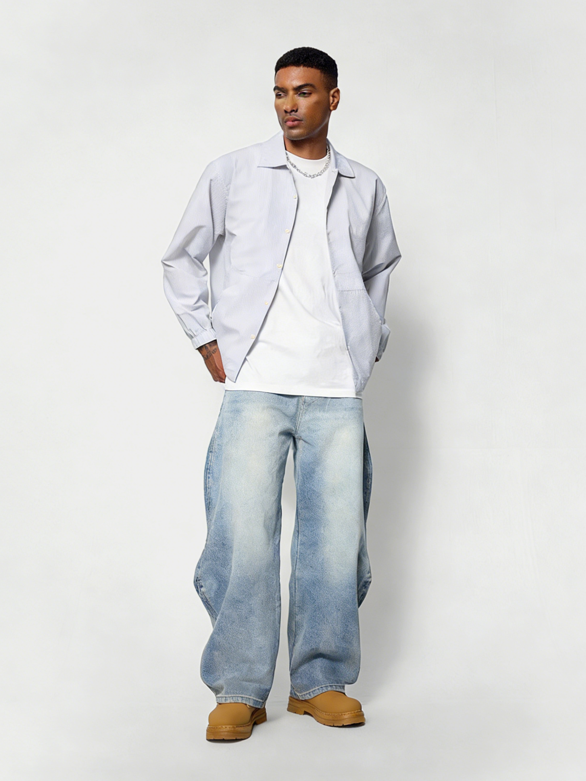 Men's Ripple Ashpeak - Men's Ripple Wrinkle-Resistant Washed Denim Pants – GONGGAR ...